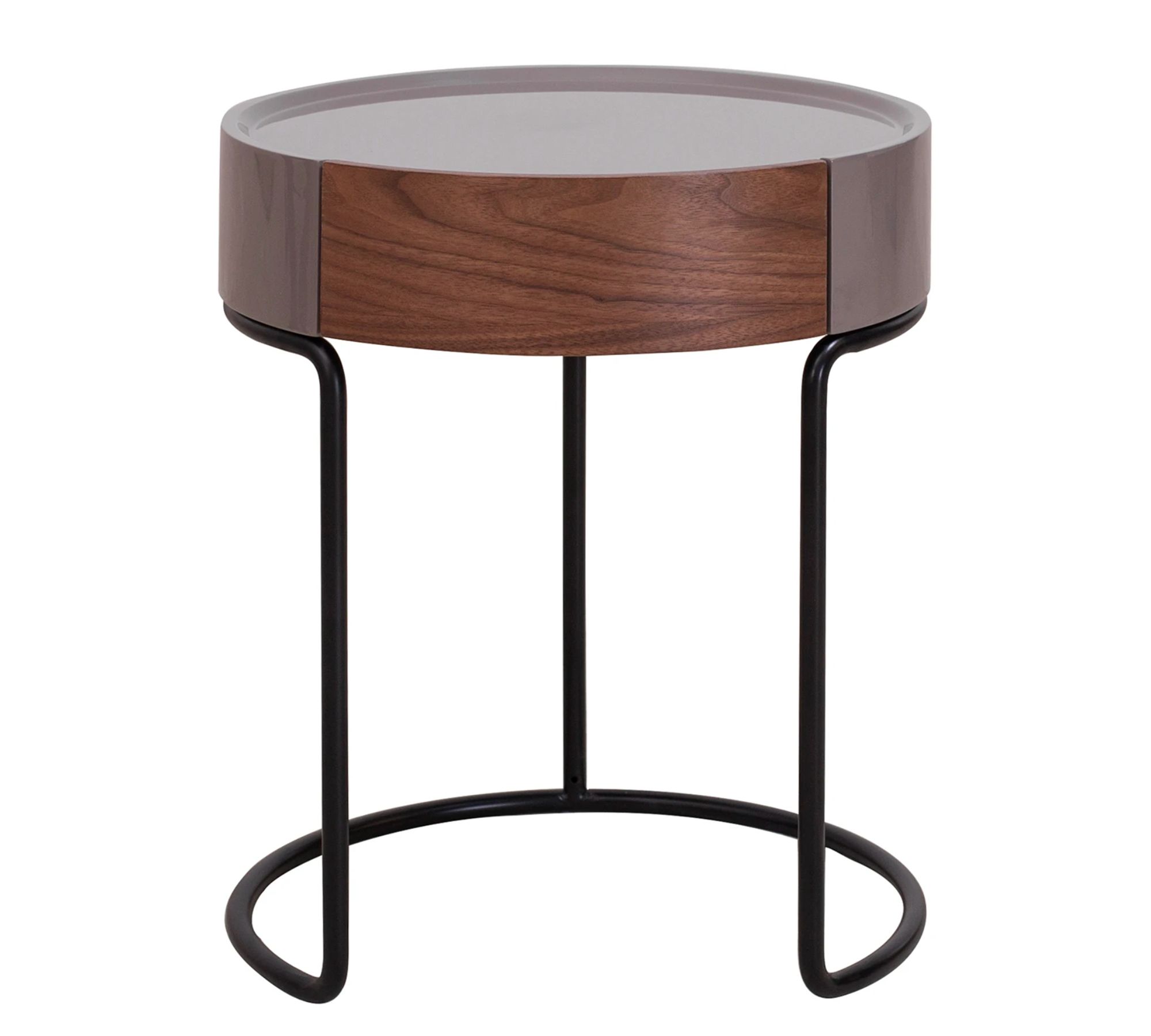 Side table Don Wood material / Metal Brown / Black