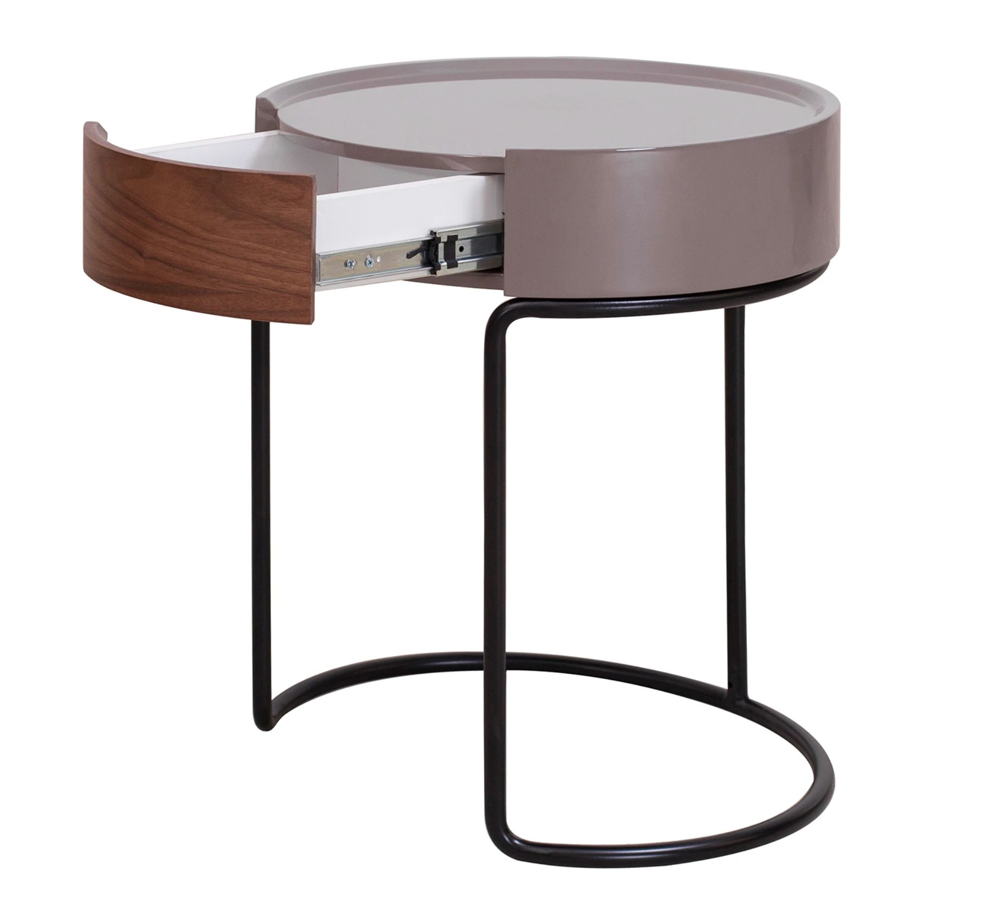 Side table Don Wood material / Metal Brown / Black