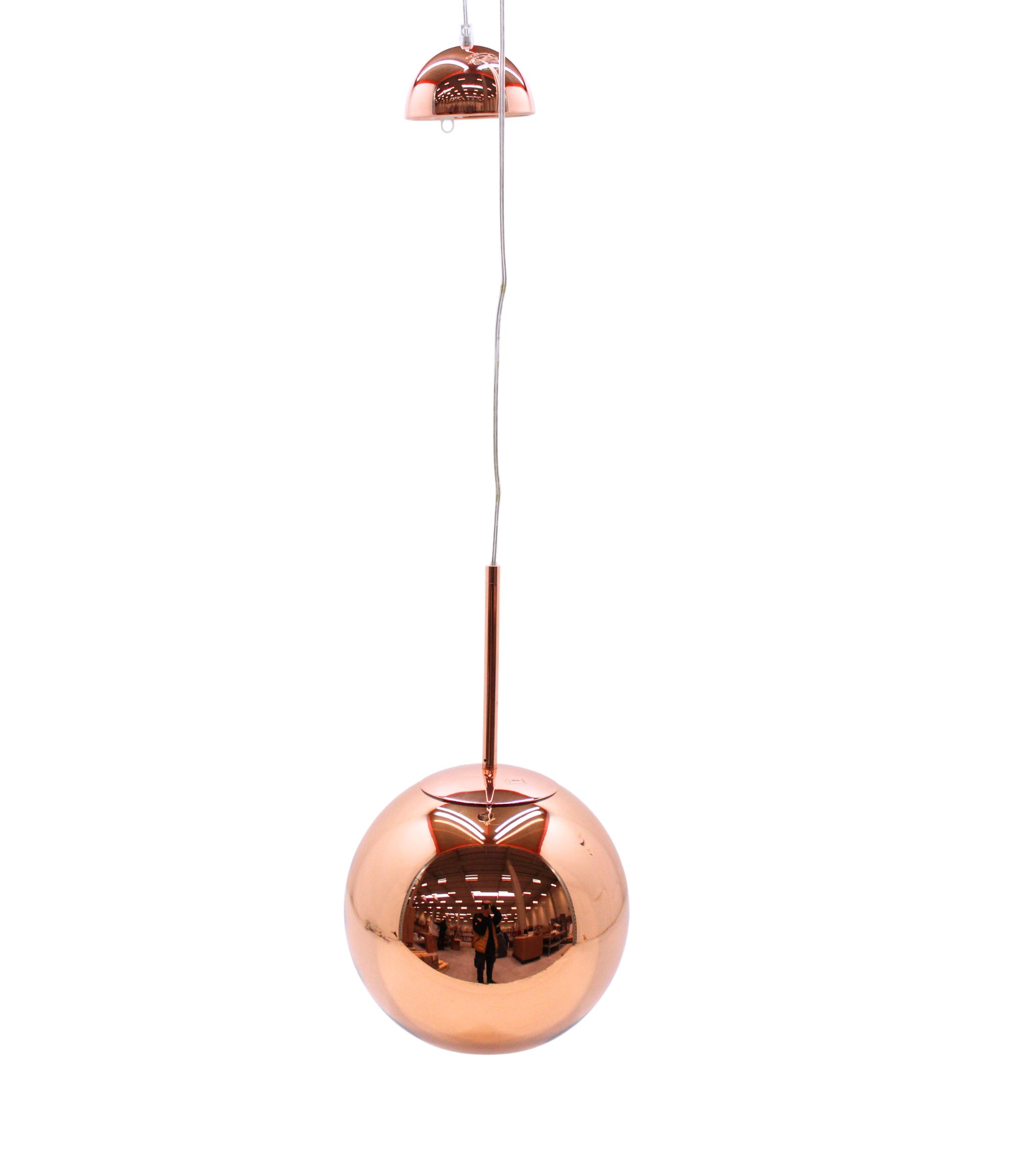 Copper LED Pendelleuchte Rund Ø 25cm Kupfer