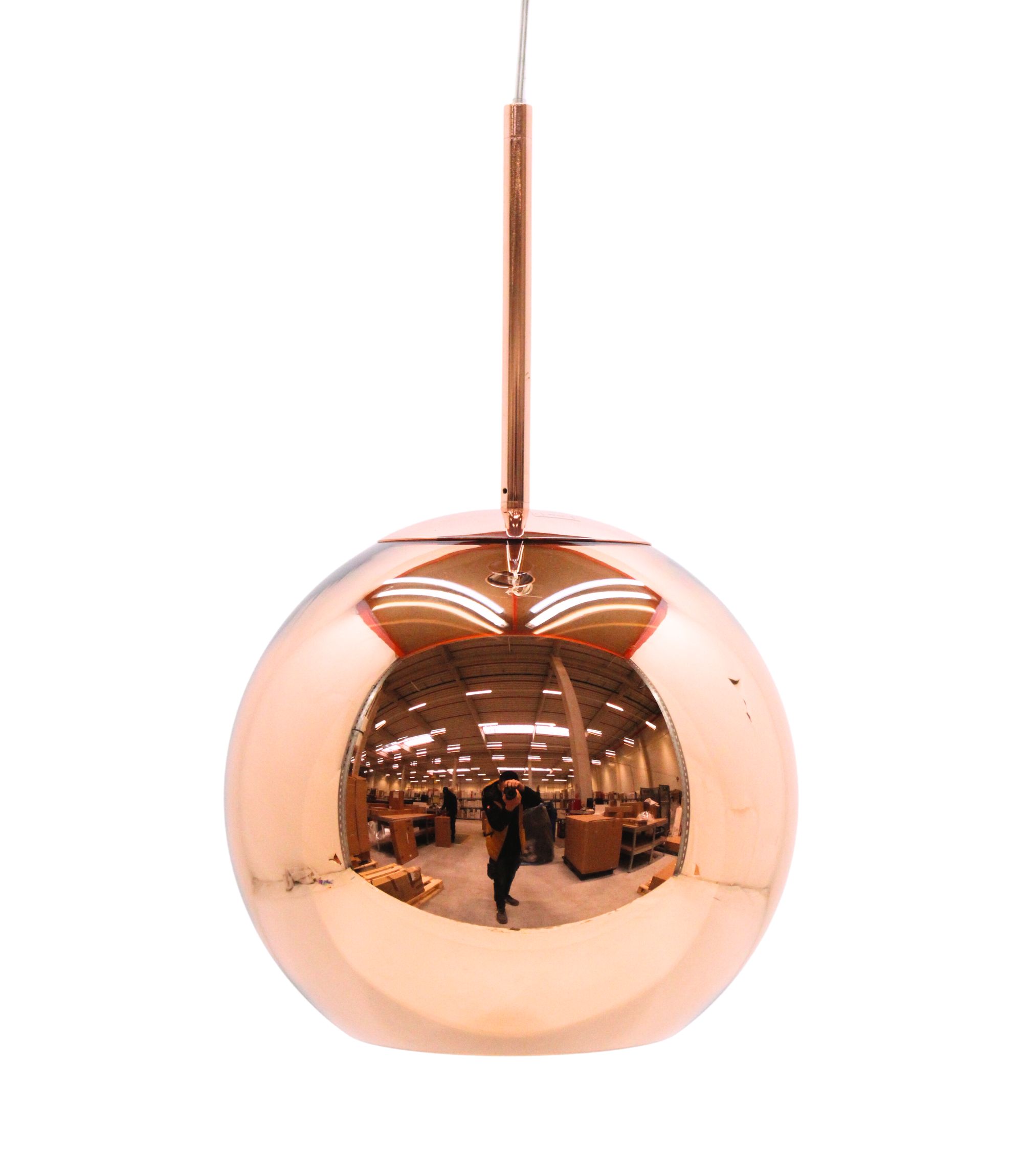 Copper LED Pendelleuchte Rund Ø 25cm Kupfer
