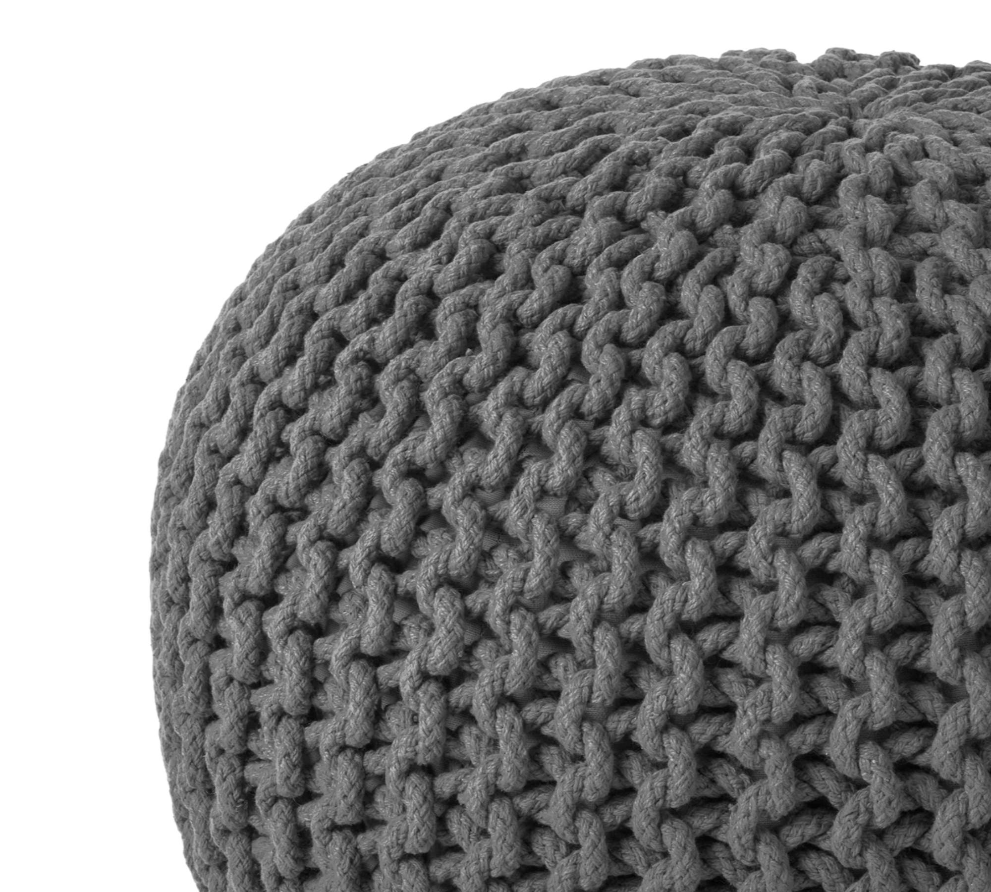 Pouf Webstoff Grau