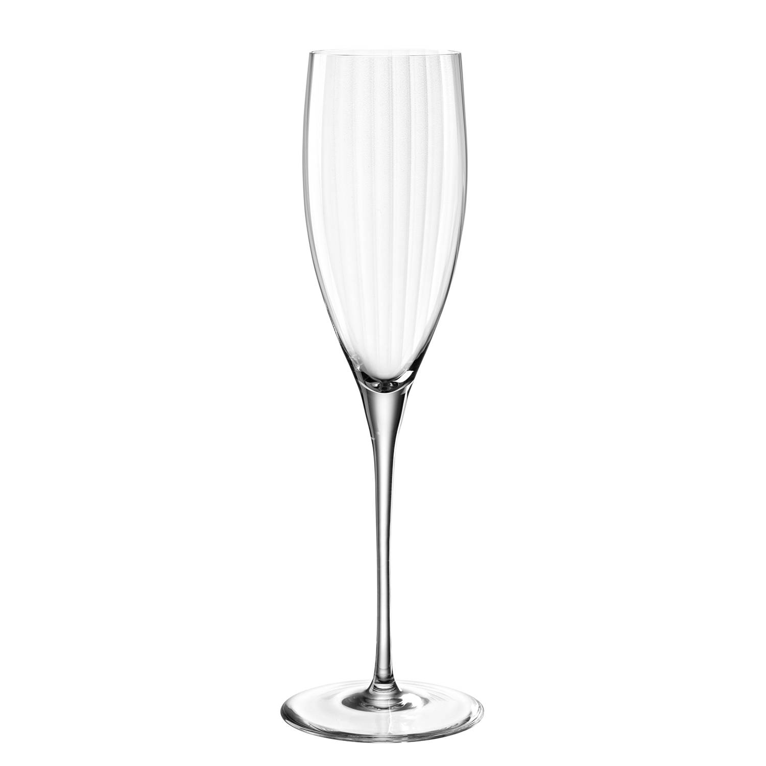 6x Champagne glass Poesia (crystal glass translucent