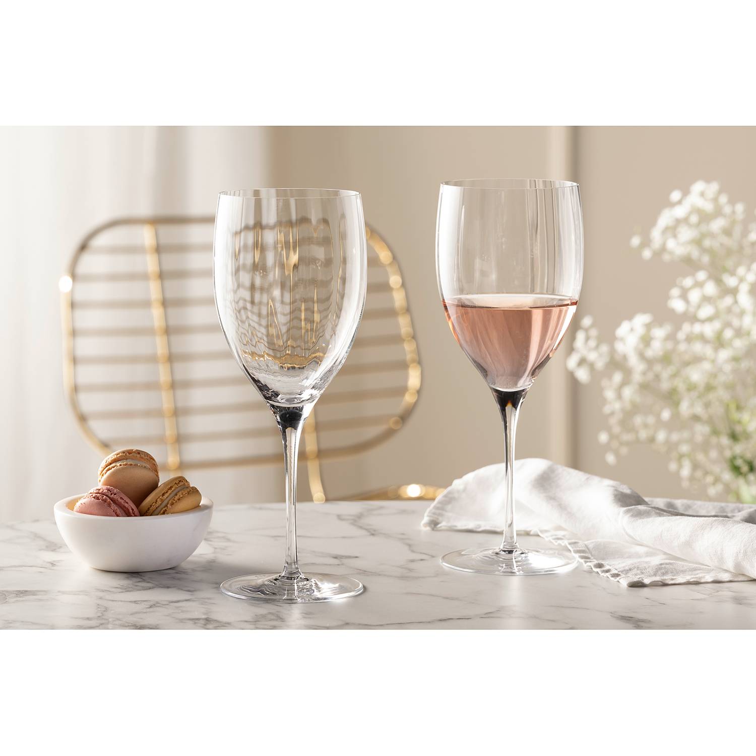 x6 Red wine glass Poesia Crystal glass Clear