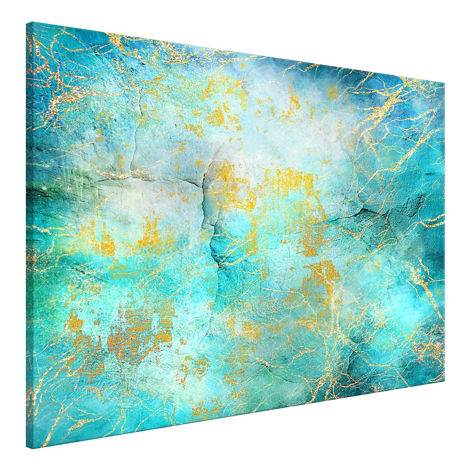 Wandbild Emerald Ocean Leinwand Grün 120 x 80 cm