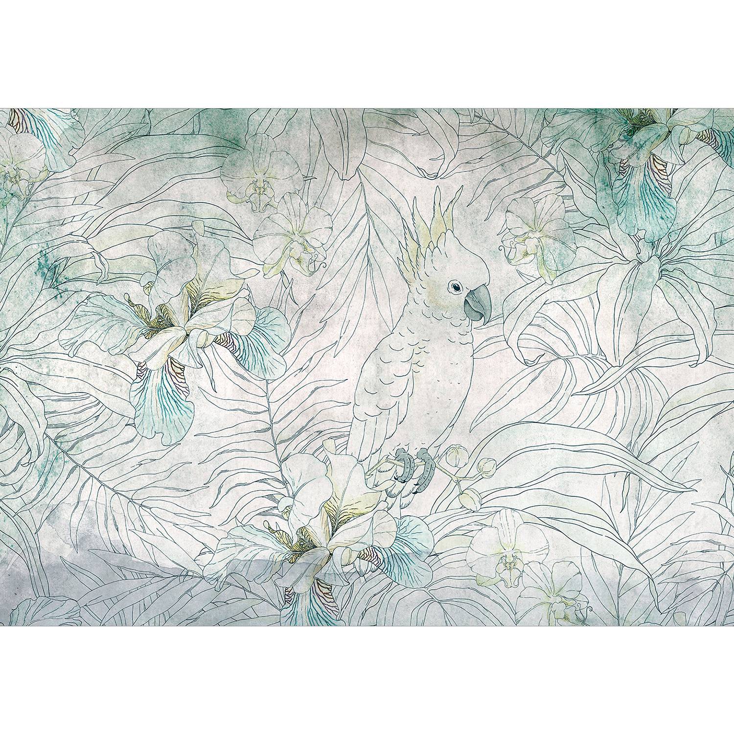 Non-woven photo wallpaper Cockatoo Garden Premium