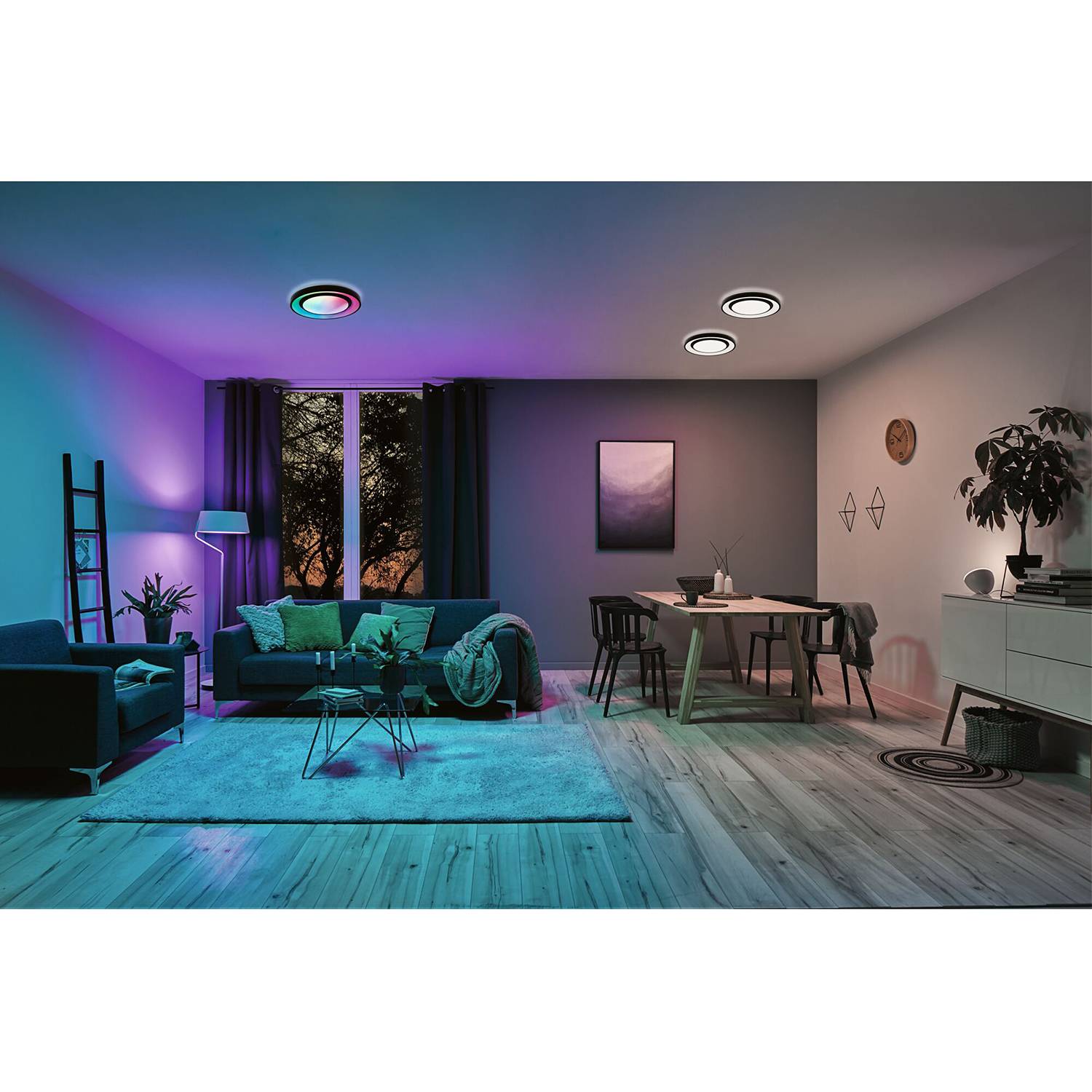 LED ceiling light Rainbow polycarbonate / aluminum 1-light