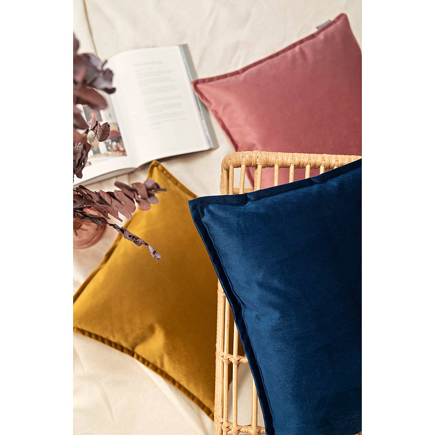 Pillowcase Marla Velvet Dark Blue