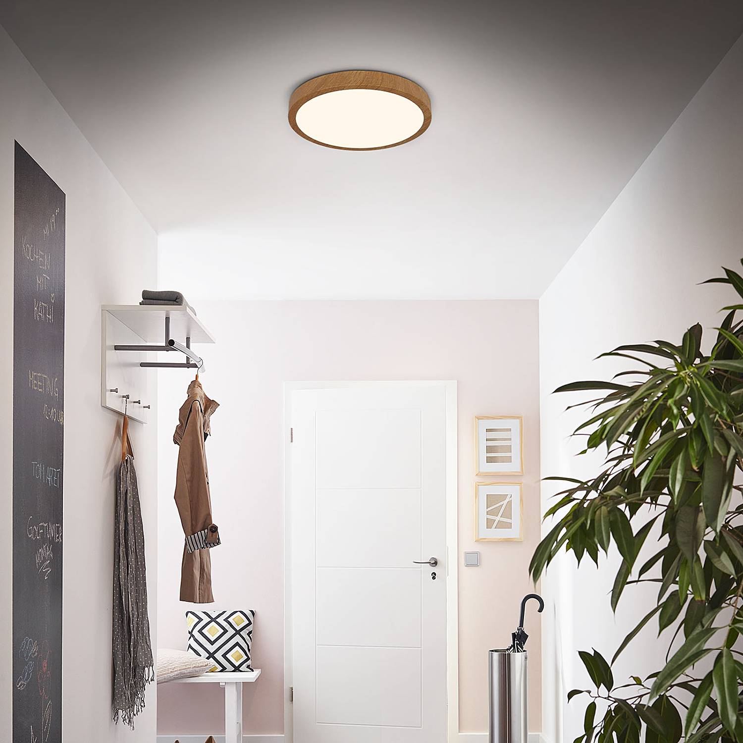Runa Wood II LED Ceiling Light Nylon Iron 1-light