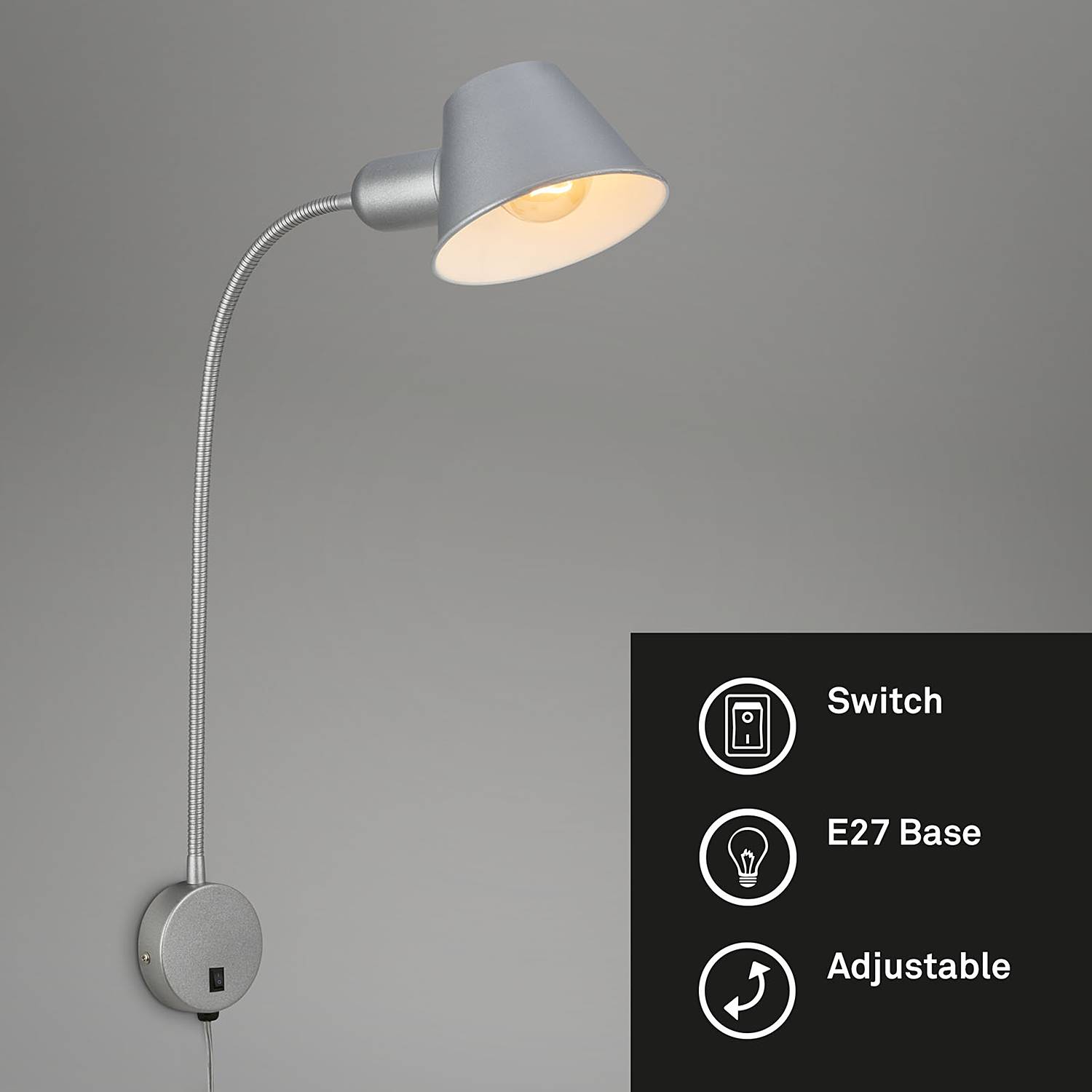 Wall light Brello I Grey