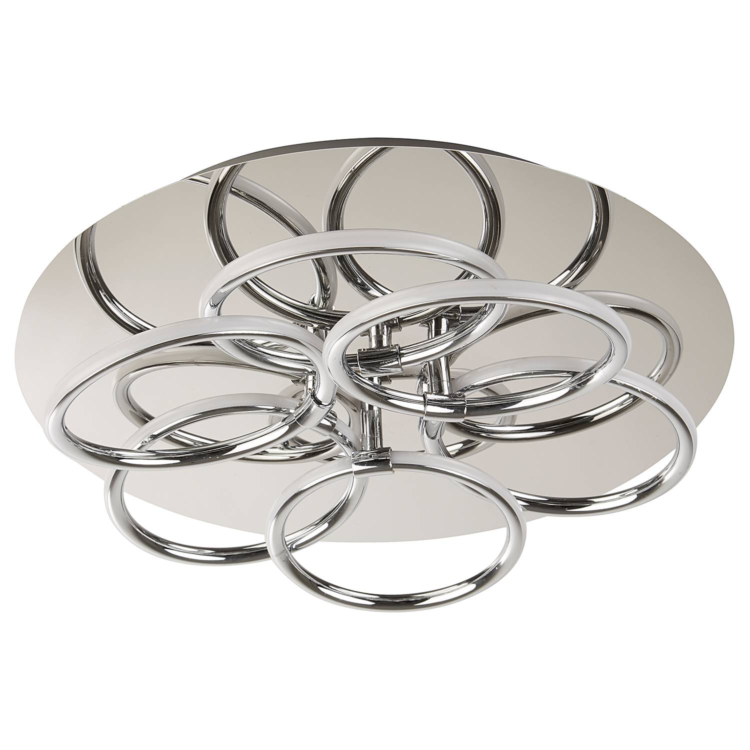 Deckenleuchte Ring Edelstahl Silber