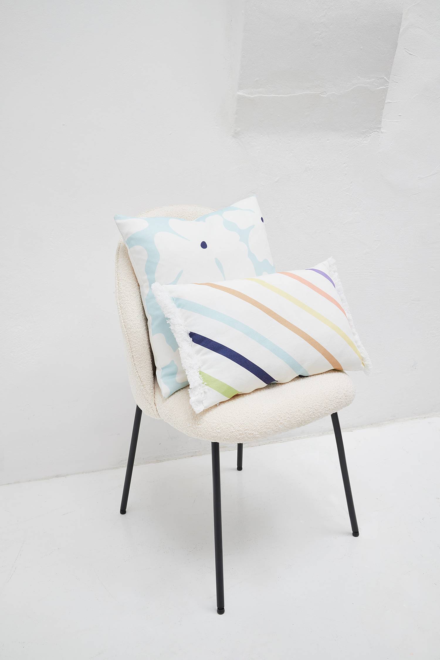 Fringed Diagonal Pillowcase Cotton 30 x 50 cm
