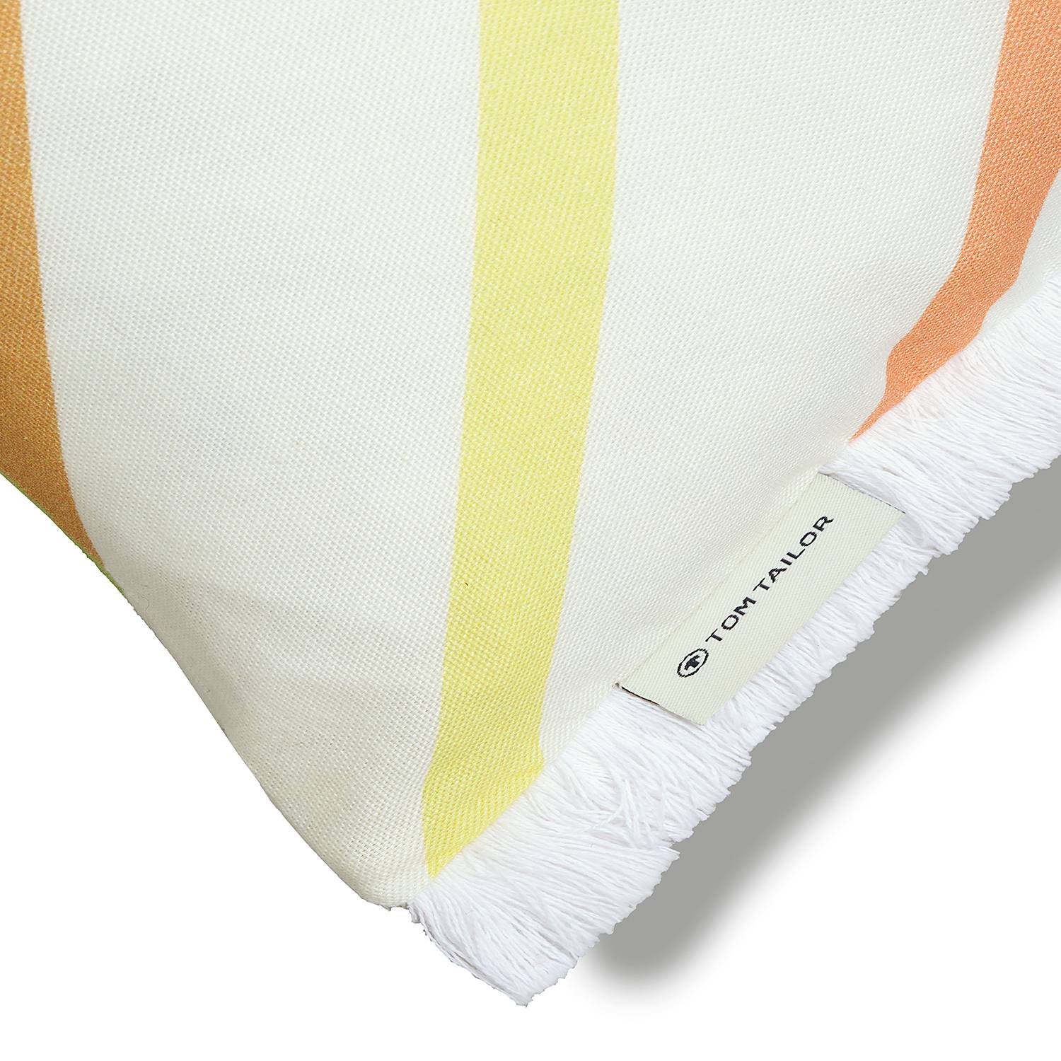 Fringed Diagonal Pillowcase Cotton 30 x 50 cm
