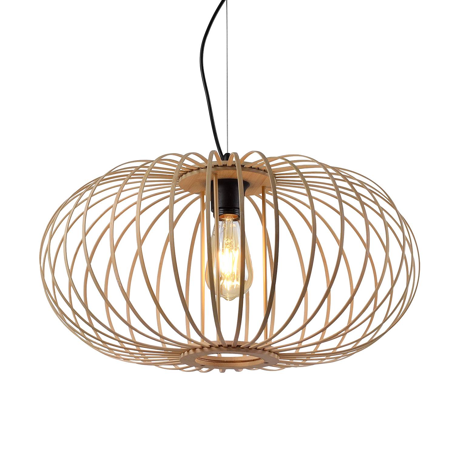 Racoon Pendant Lamp Bamboo Iron 1-light