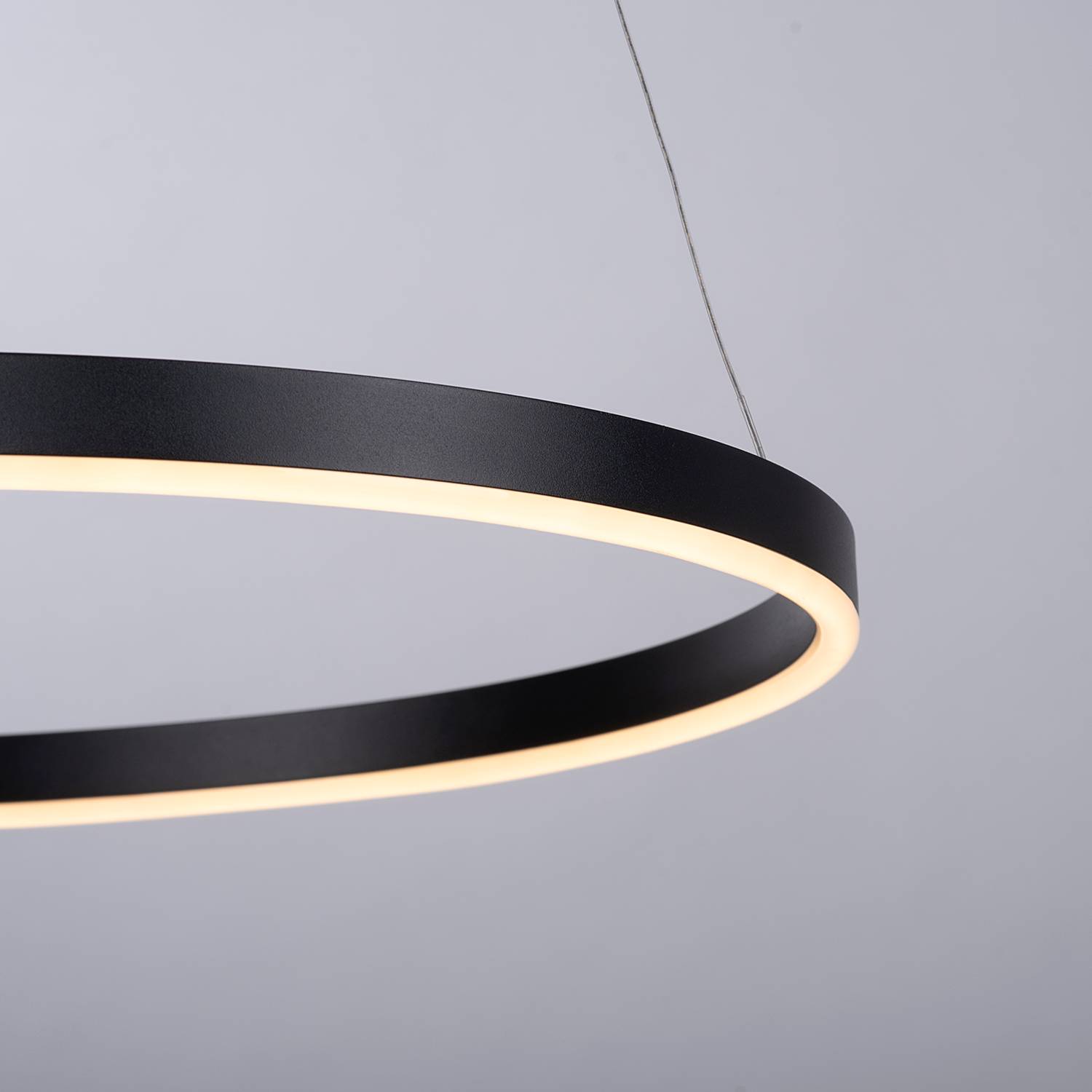 1-Flame LED pendant lamp Ritus Type B Aluminium Black