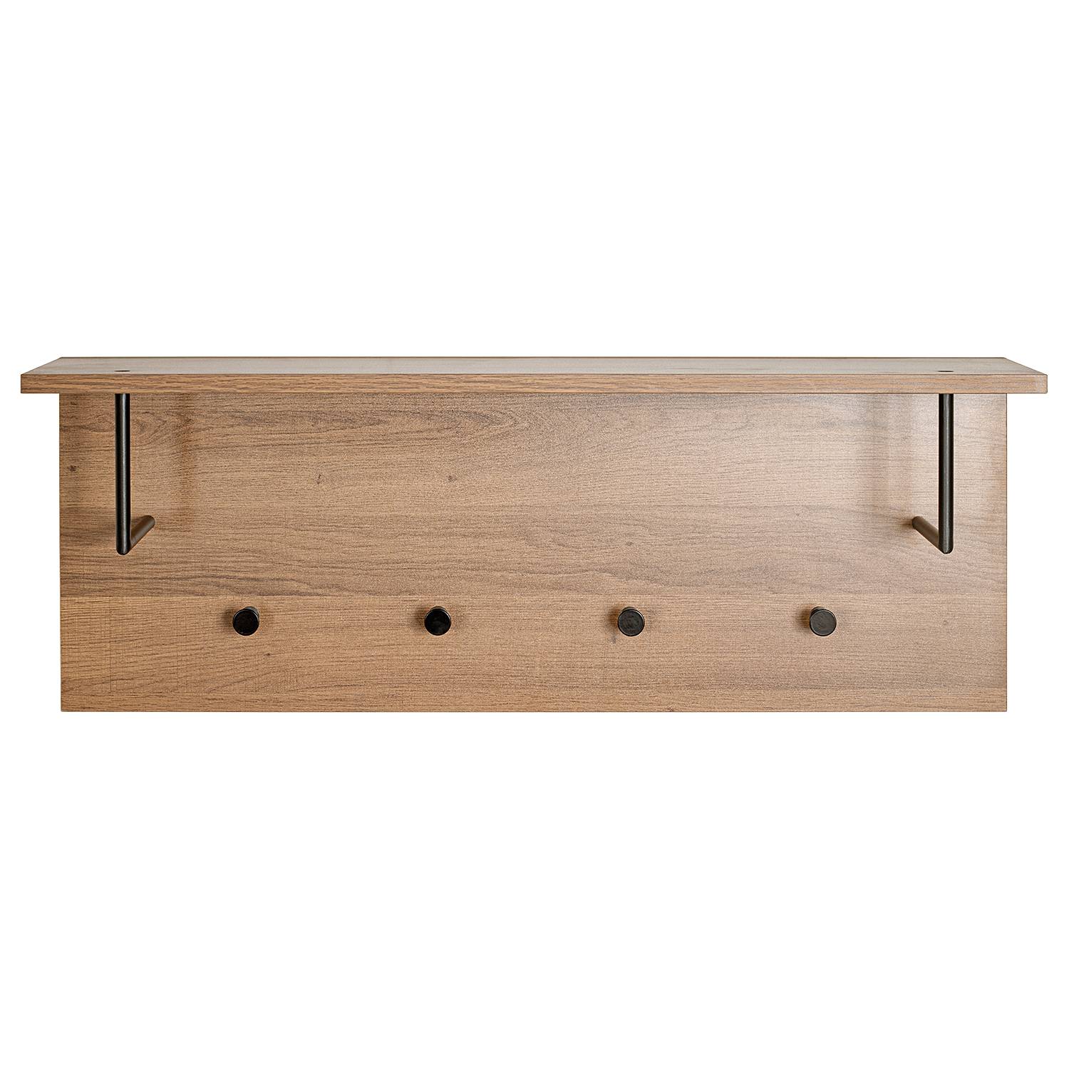 Wall coat rack Dunnet 80 cm oak decor