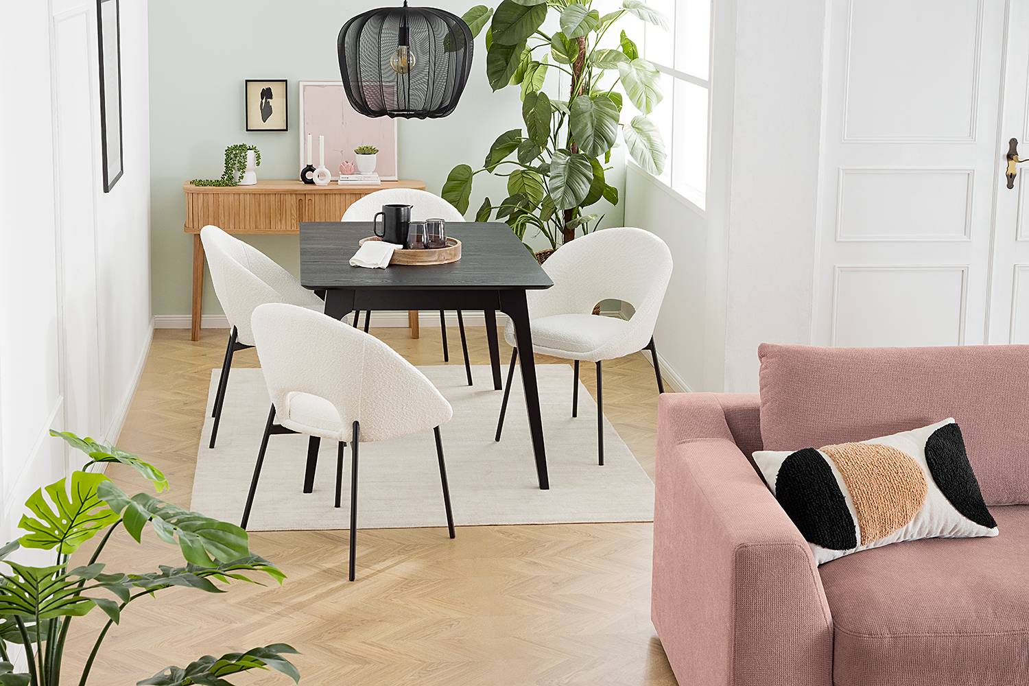 Upholstered chair Kelibia White