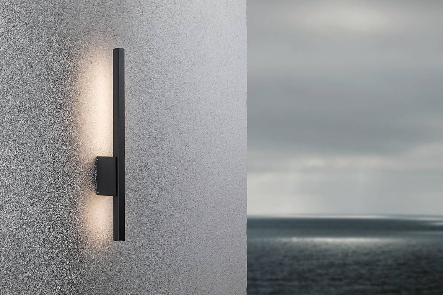 Stan Wall Lamp Aluminum Gray Single-flame