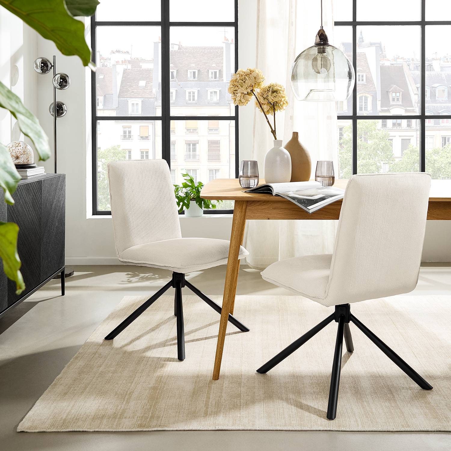 2x Dining chair Twatasha Cream