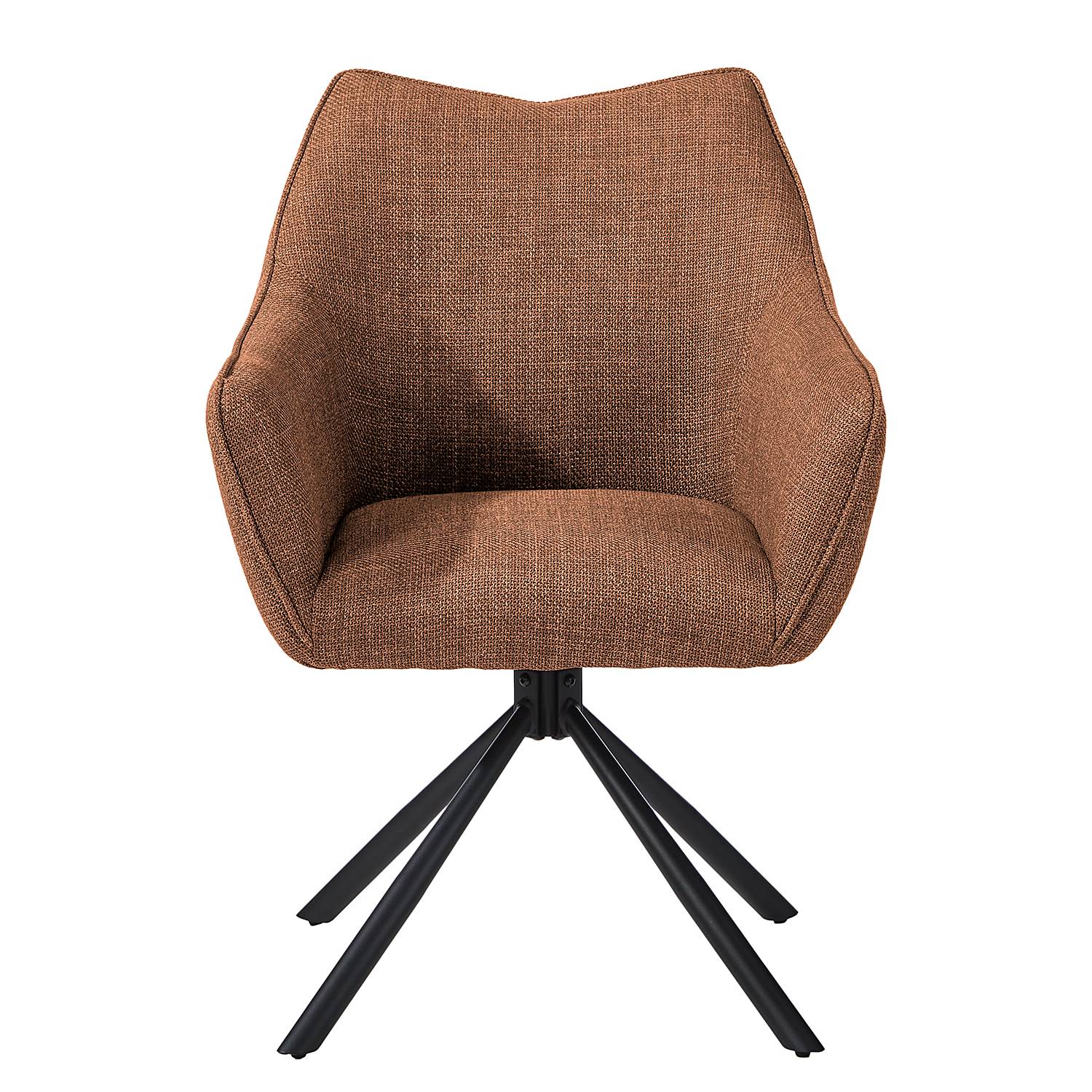 Rotating armchair Solin rust brown