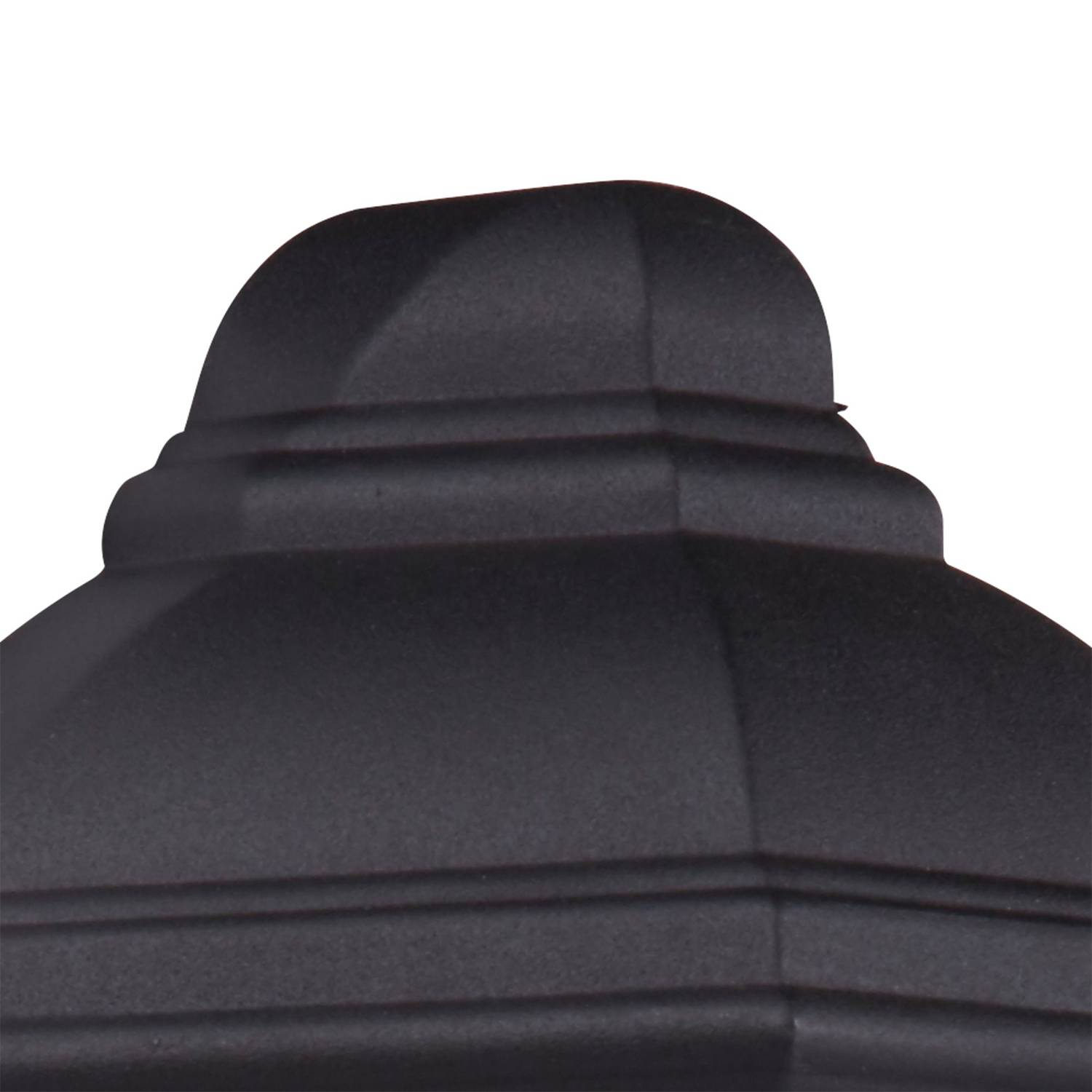 Flush wall light clear glass aluminum black