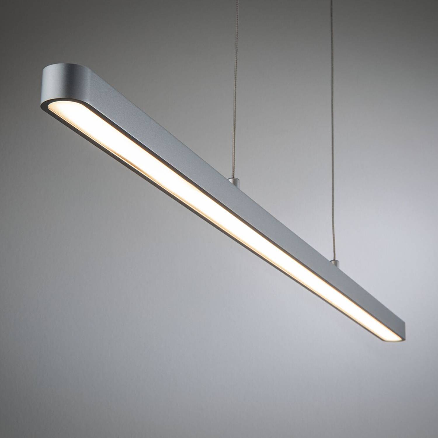 Pendant lamp Lento Chrome Grey Silver