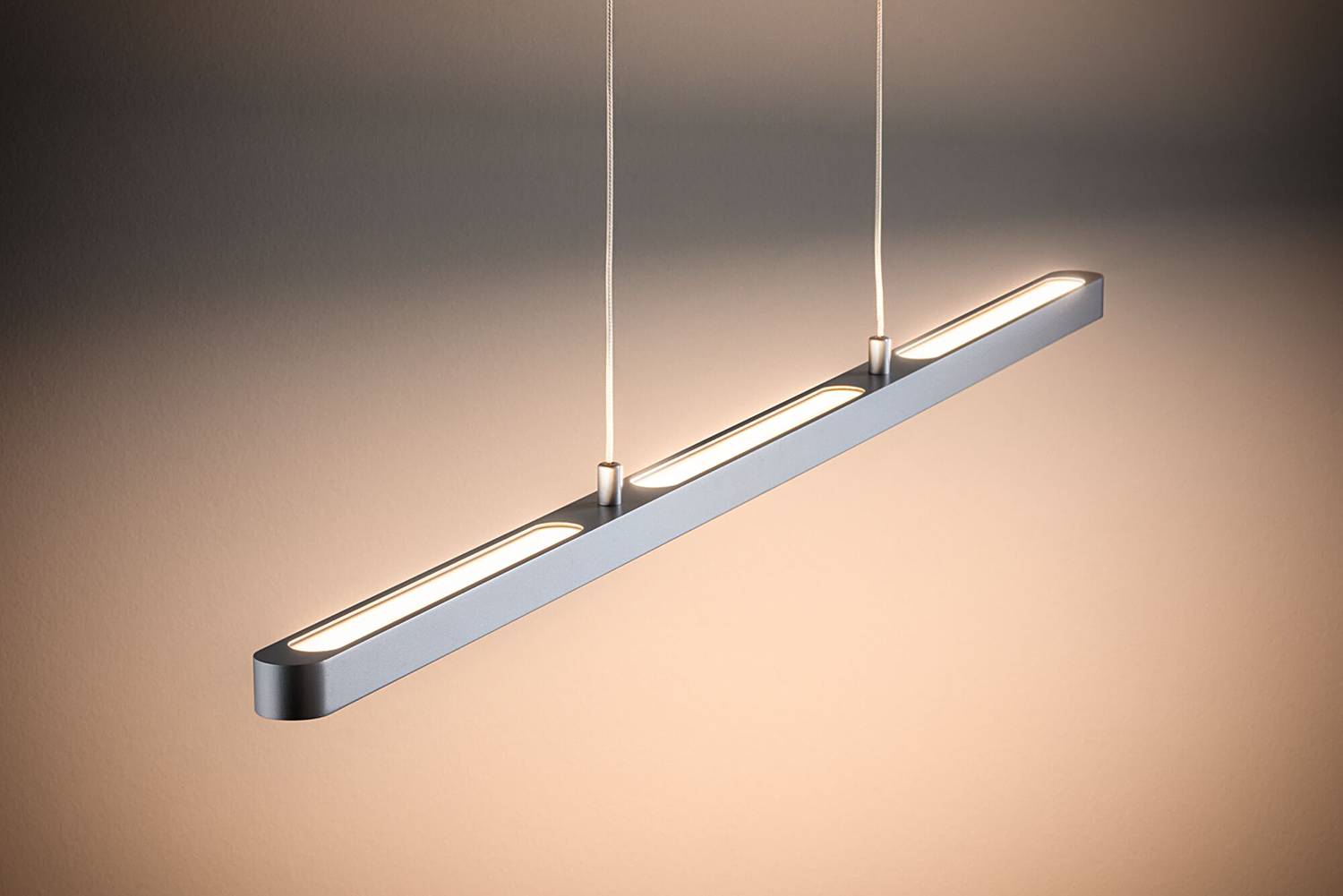 Pendant lamp Lento Chrome Grey Silver