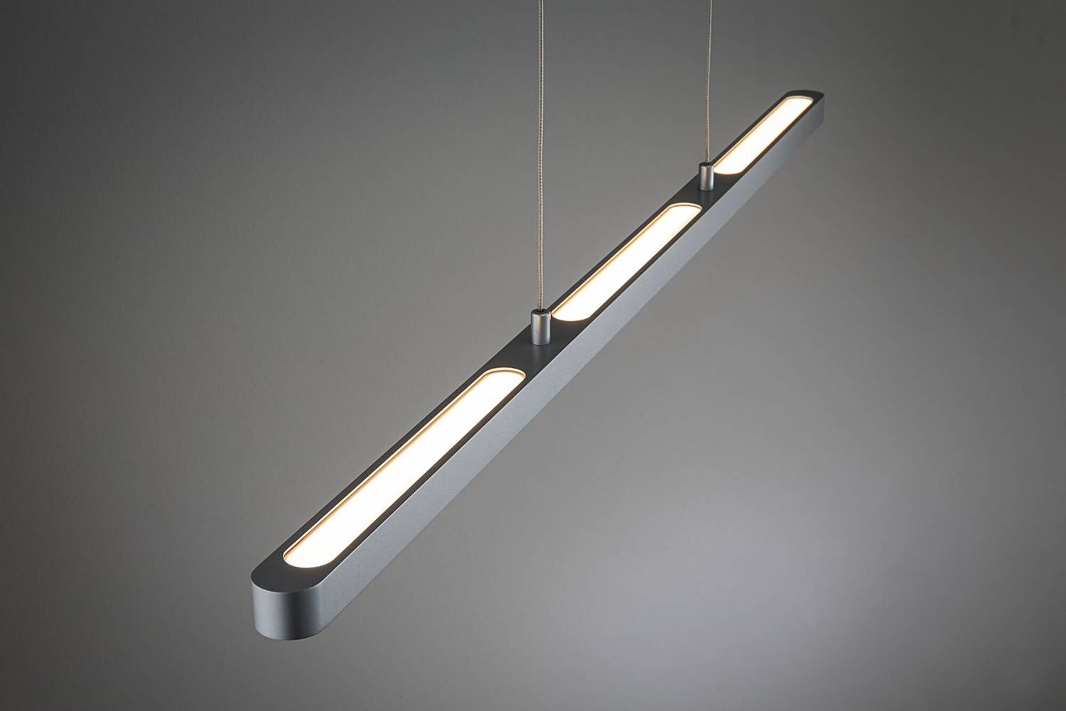 Pendant lamp Lento Chrome Grey Silver