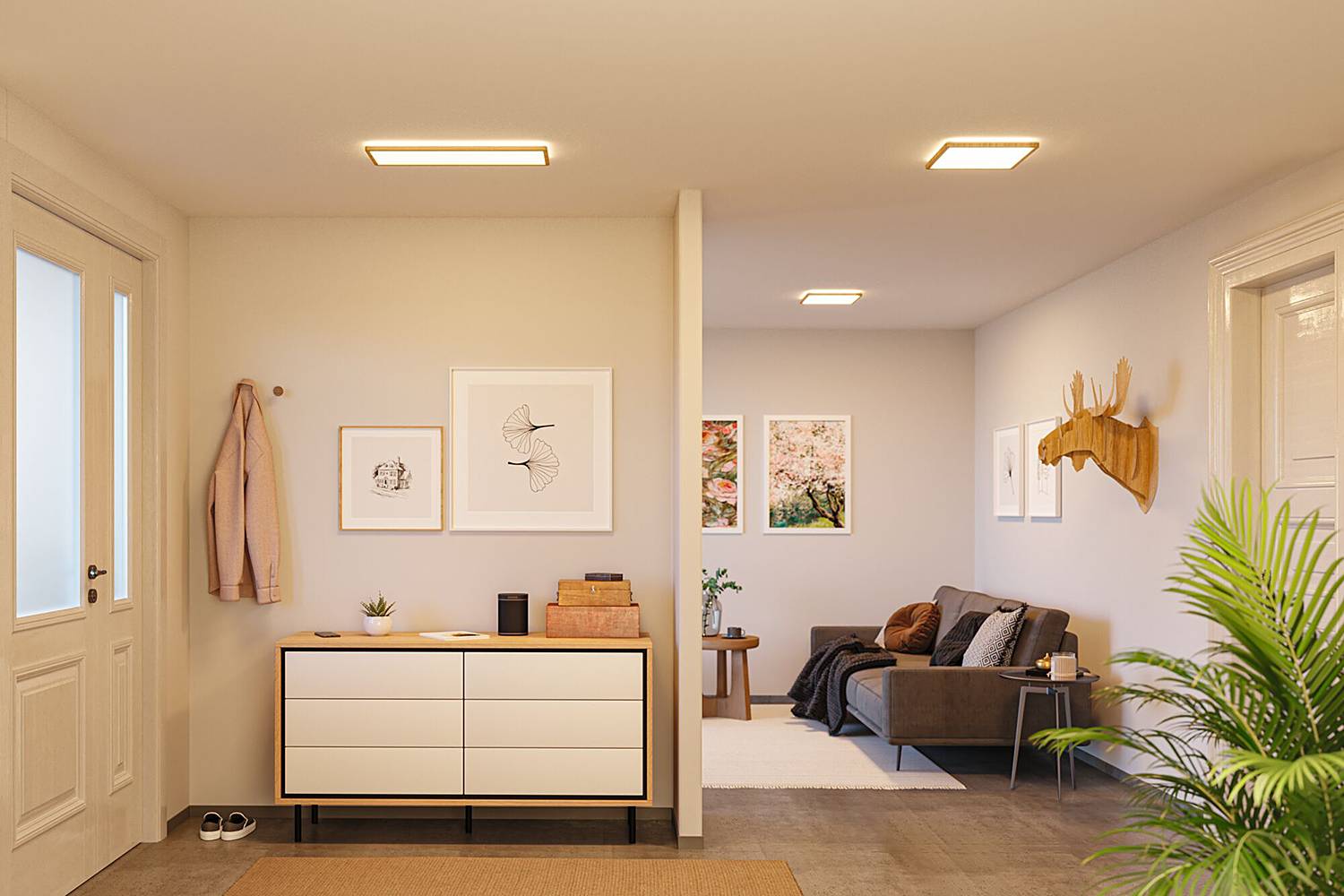 Atria Shine LED-Deckenleuchte Kunststoff 1-flammig