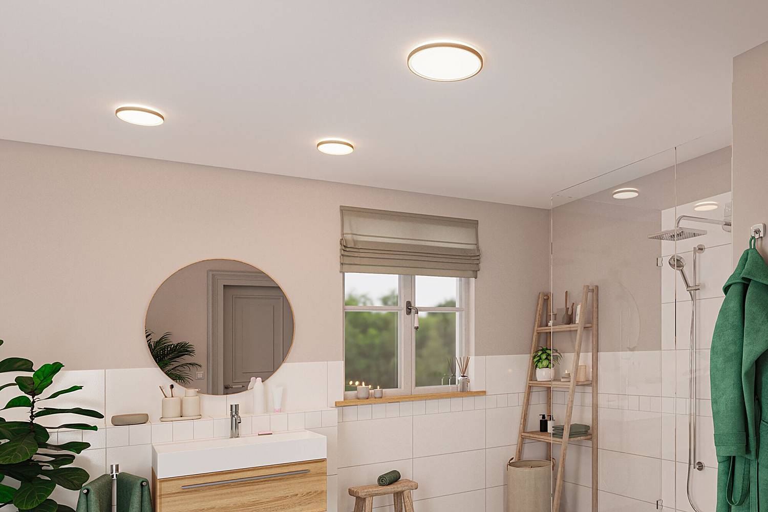 Atria Shine LED Ceiling Light Plastic Brown 19cm