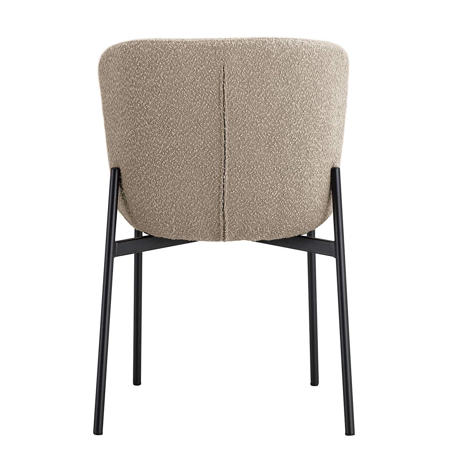 2x upholstered chair Mouzon boucle sand