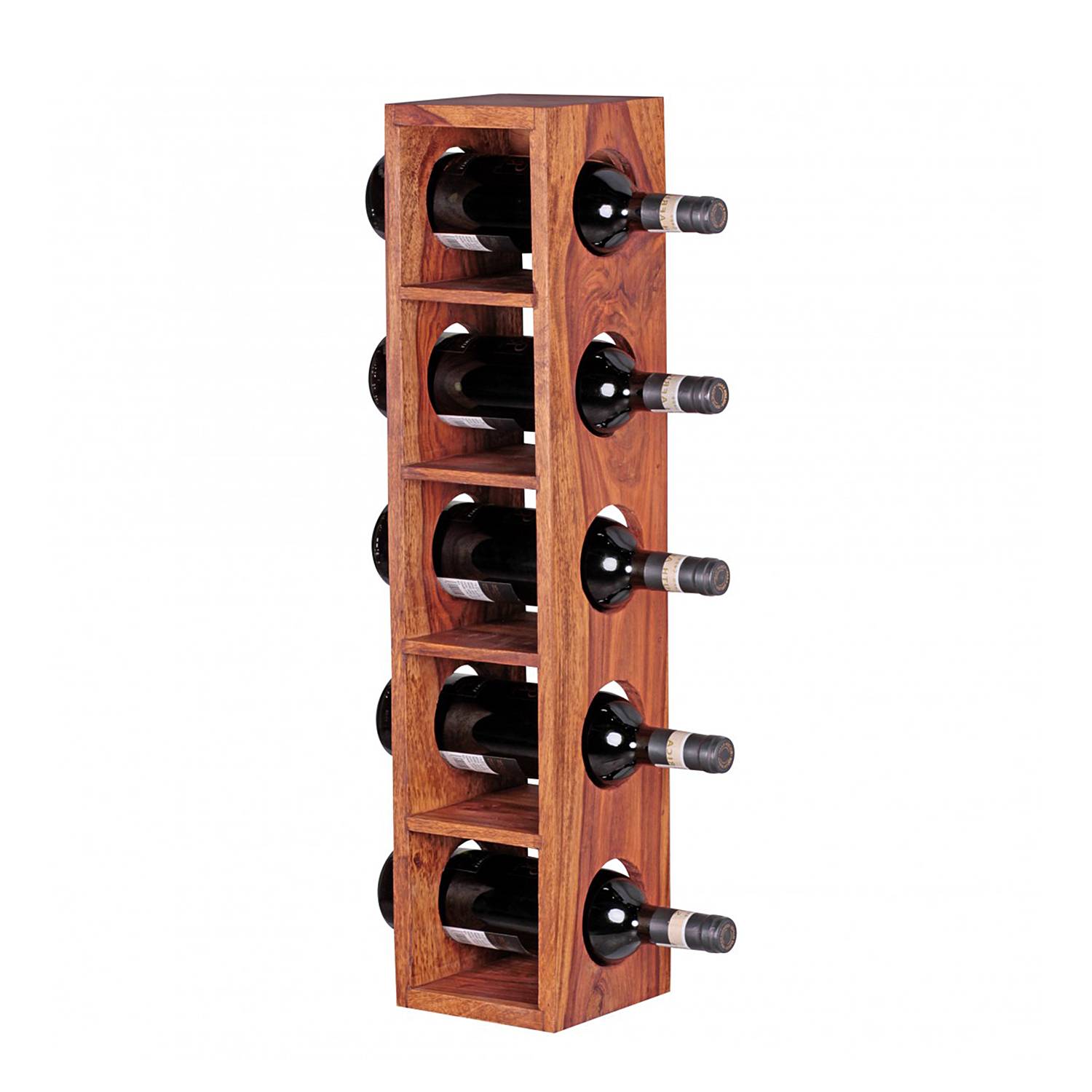 Raveo Wine Rack Sheesham Solid Wood