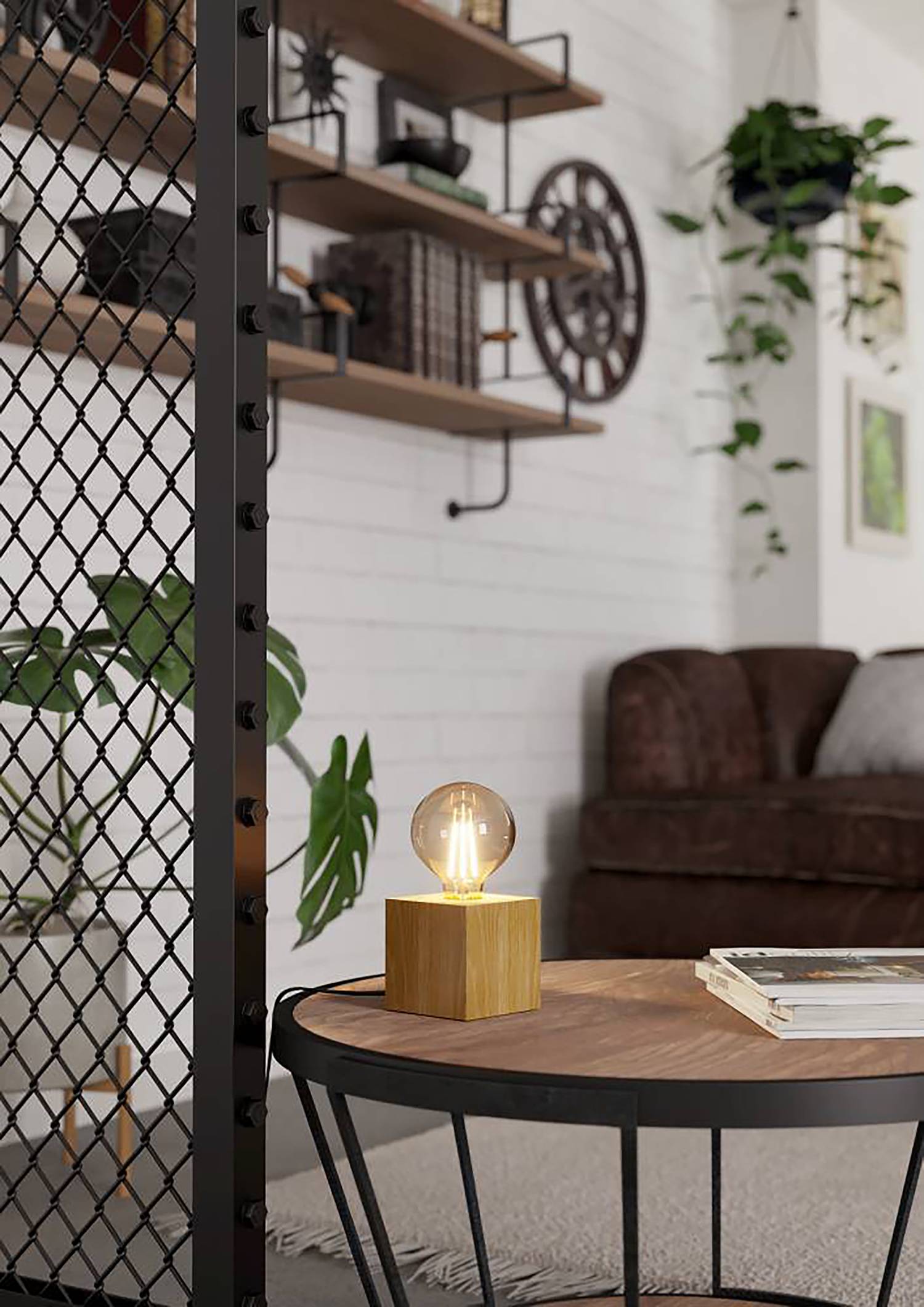 Prestwick Table Lamp Wood Composite 1-light