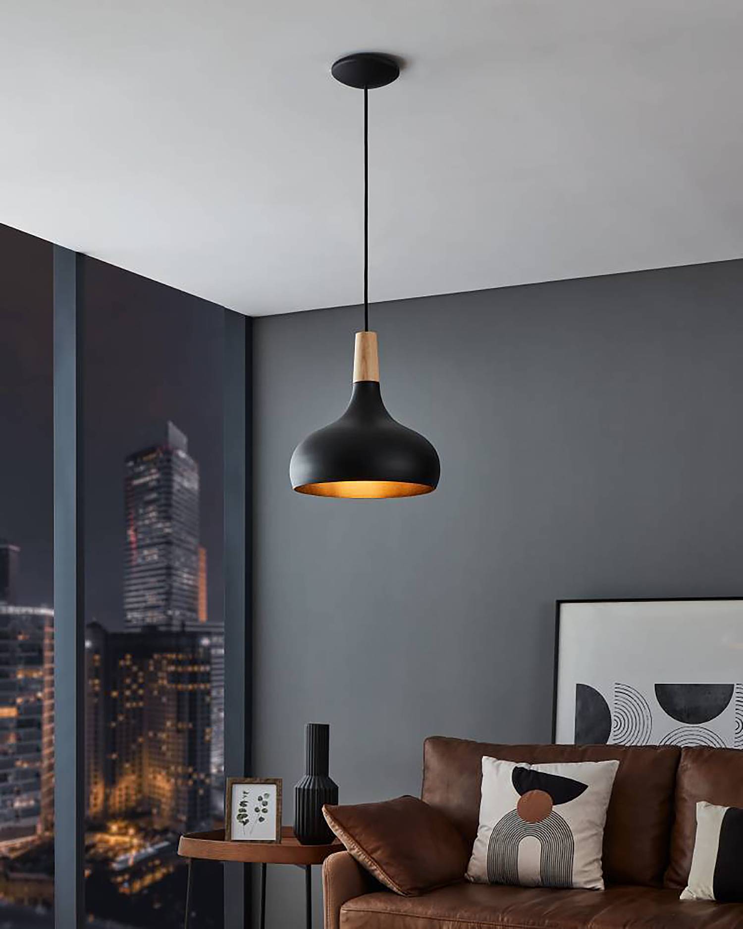 Sabinar Pendant Lamp Steel 1-bulb 28cm