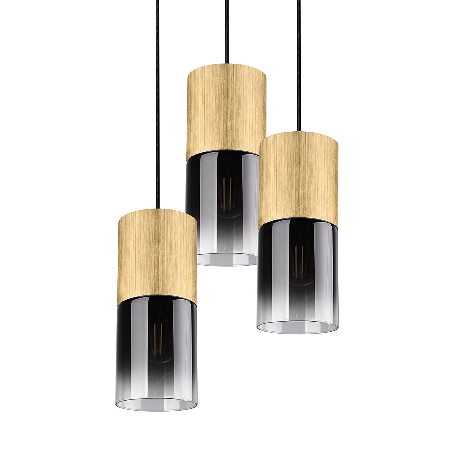 Pendant lamp Robin Type B Smoked glass Steel
