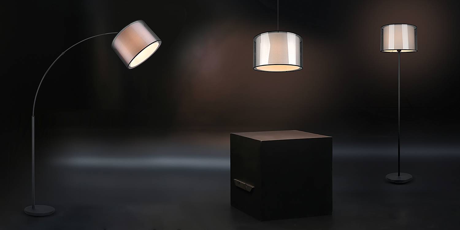 Pendant lamp Burton fabric steel