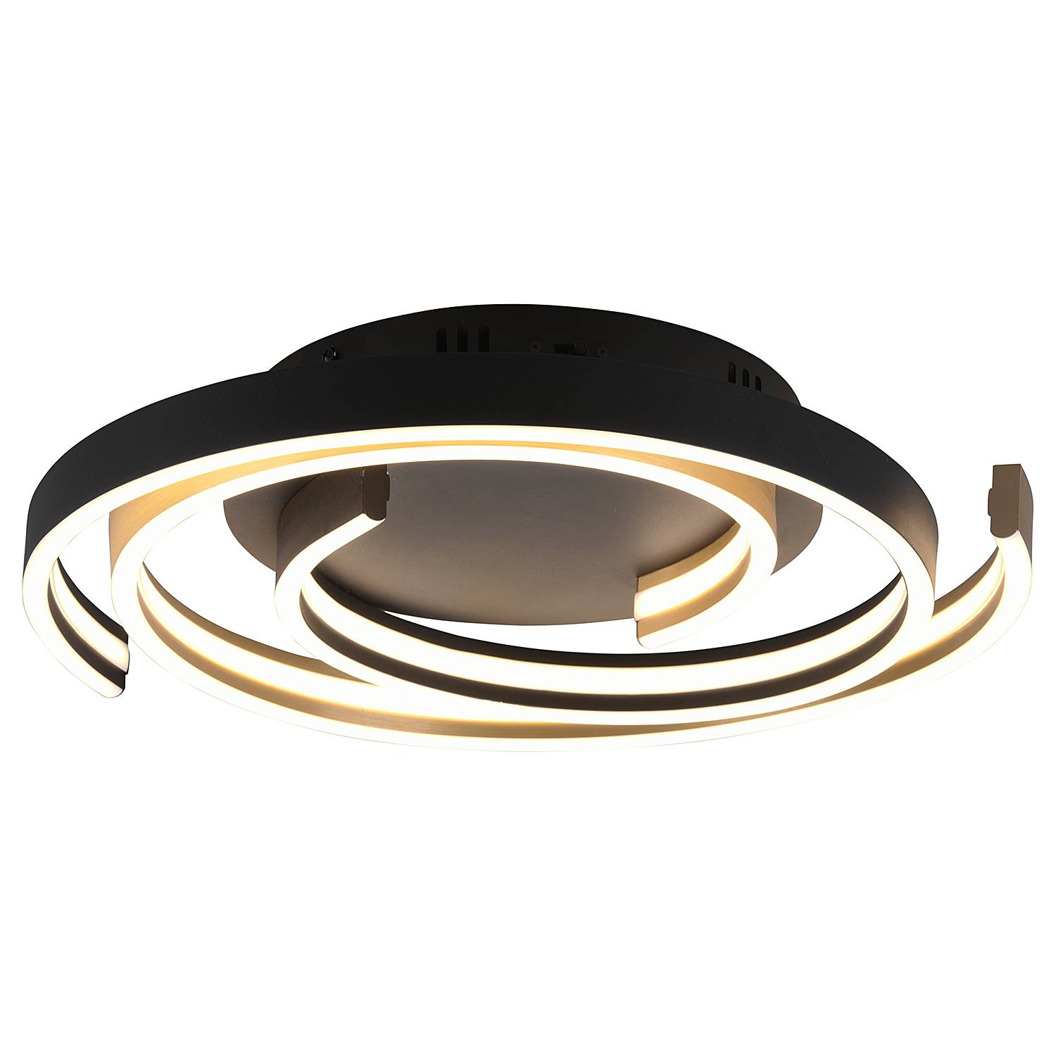 LED ceiling light Caya Black Ø 50cm