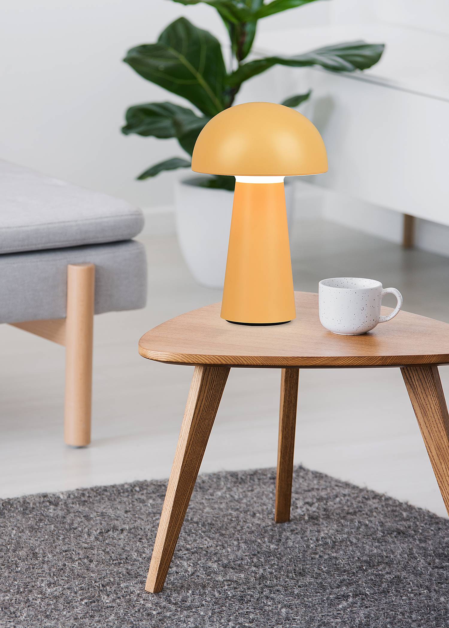 LED table lamp Lennon Polyacrylic Yellow