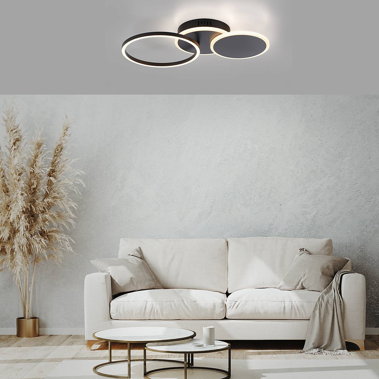 Sevent Type A LED ceiling light Polyester Aluminum 1-flame