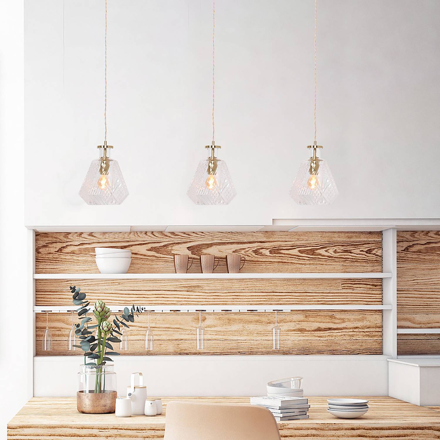 Grazioglass Pendant Lamp Aluminum Glass 1-light