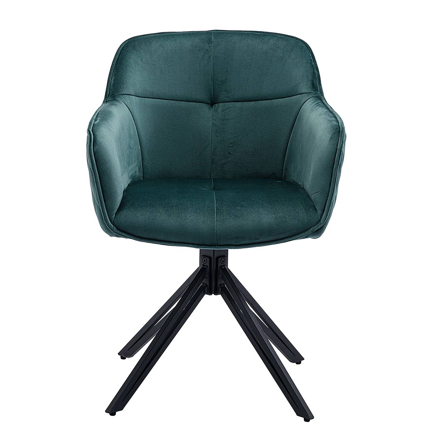 Armchair Romu Velvet Metal Green