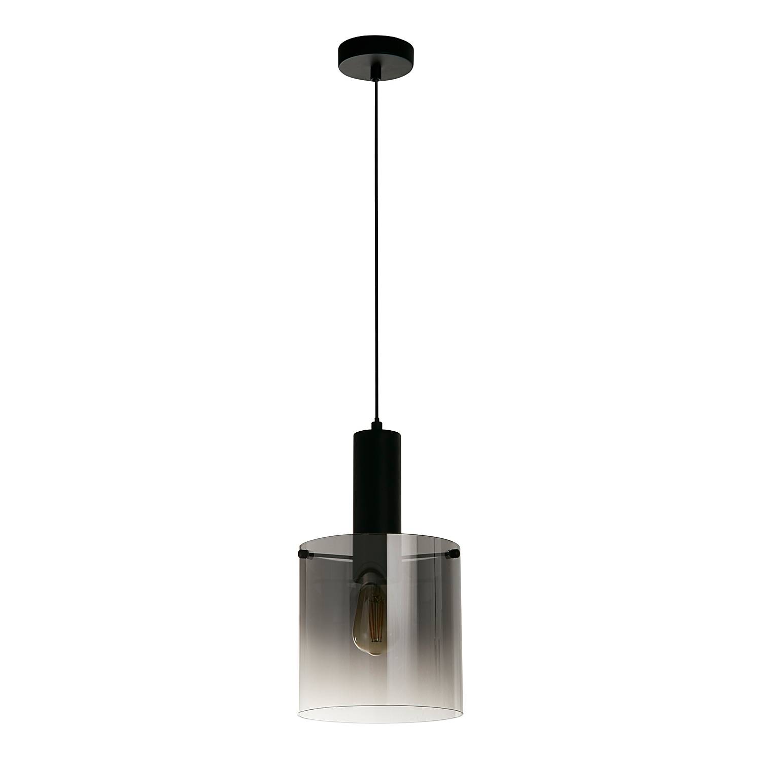 Sweden Pendelleuchte Stahl Glas Schwarz