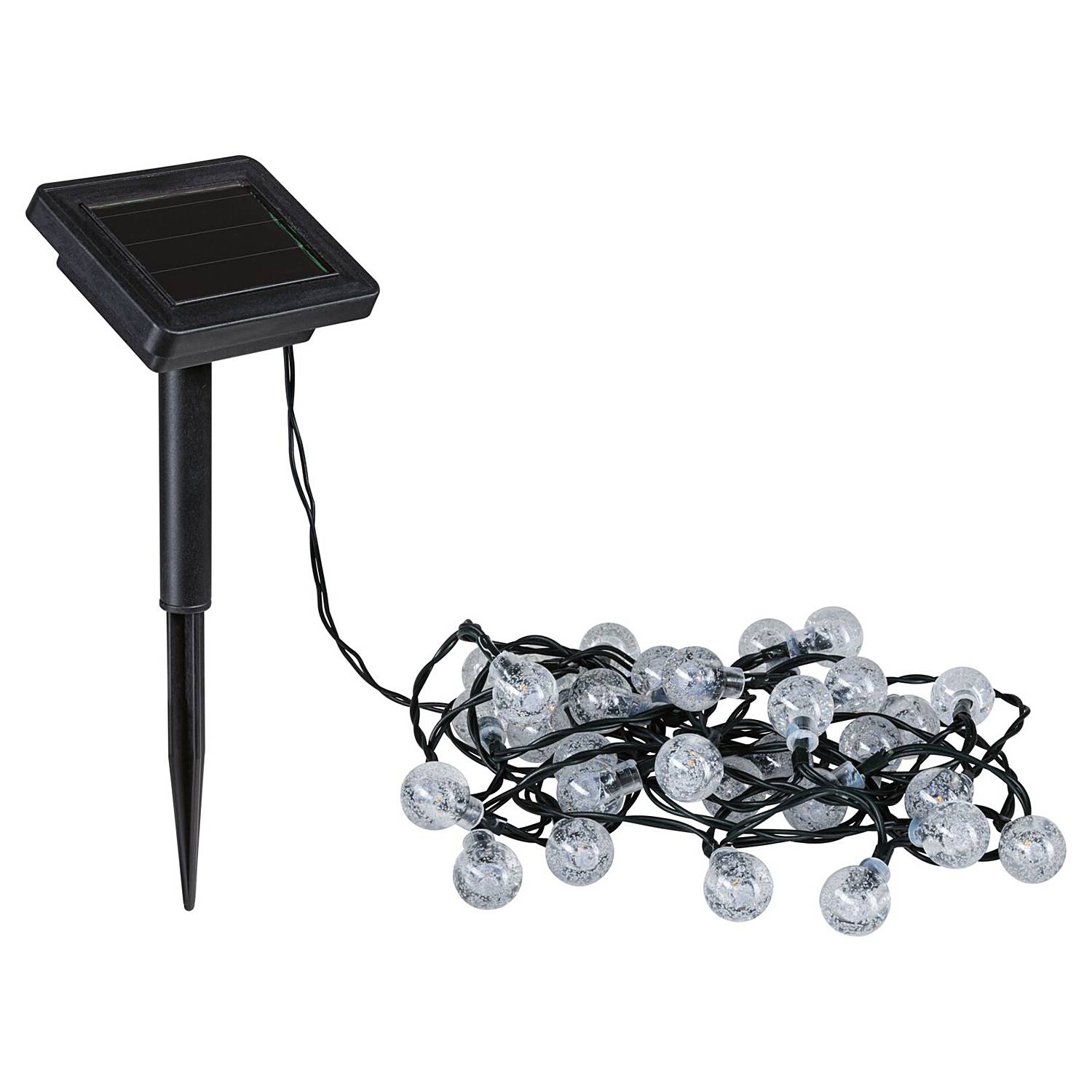 Solar-Lichterkette Soala Kunststoff Schwarz