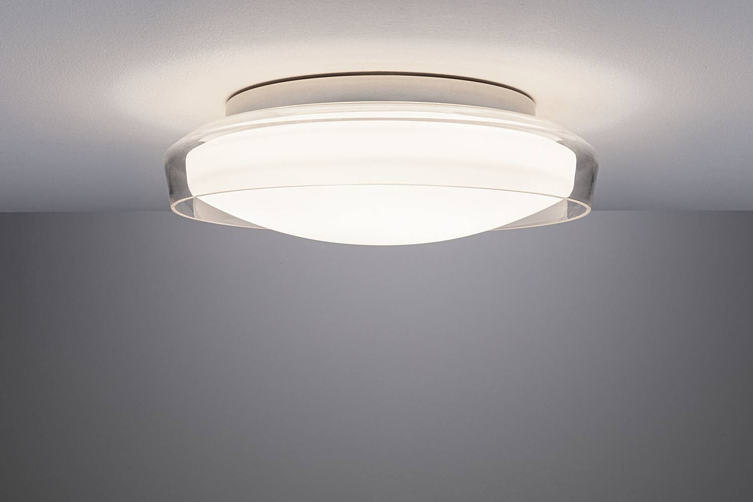 Ceiling lamp Luena Chrome Clear glass Silver White