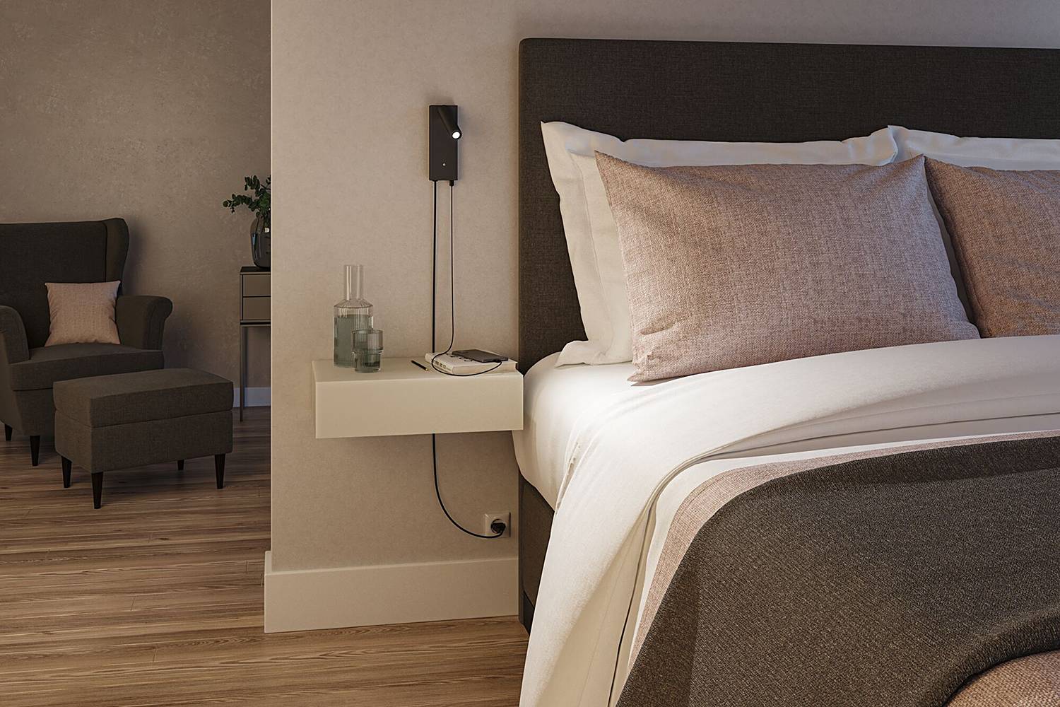 Wall light Hulda Aluminum Black