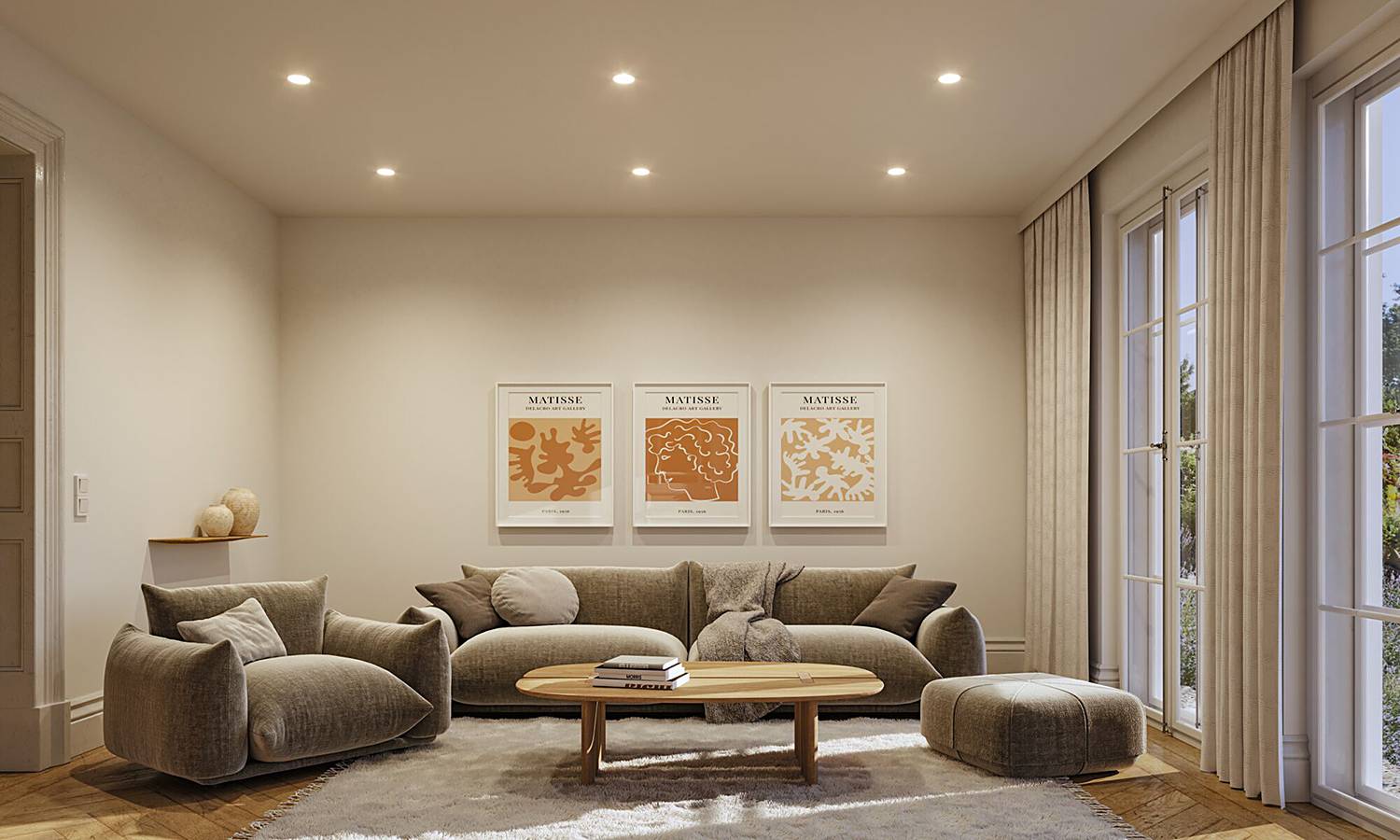 3x Recessed light Cole Coin White