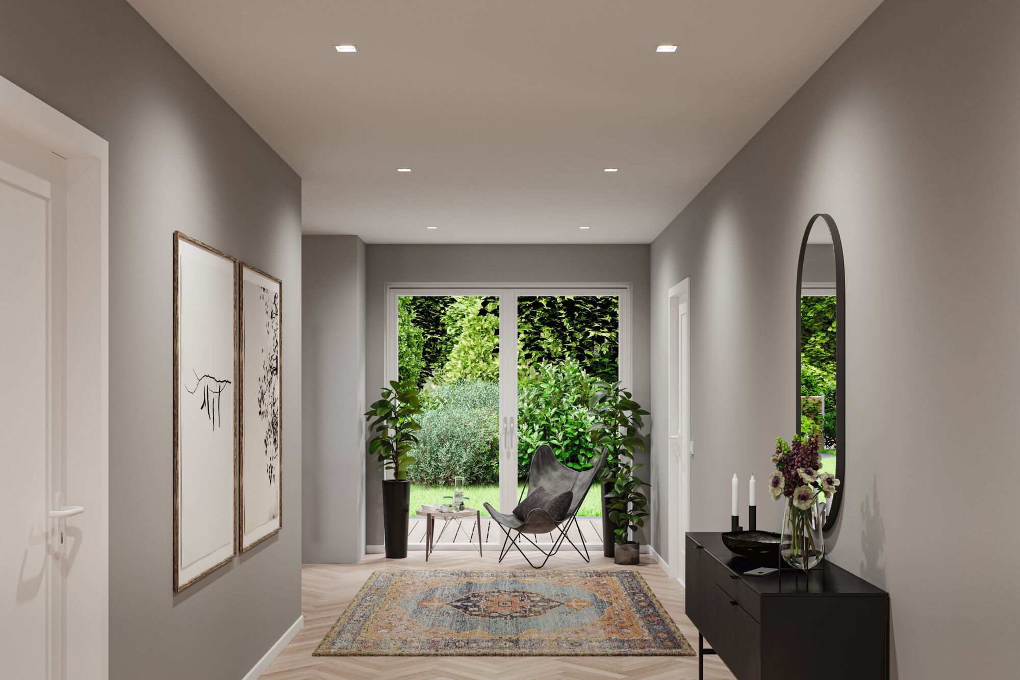 3x Recessed spotlight Cole Coin Square White