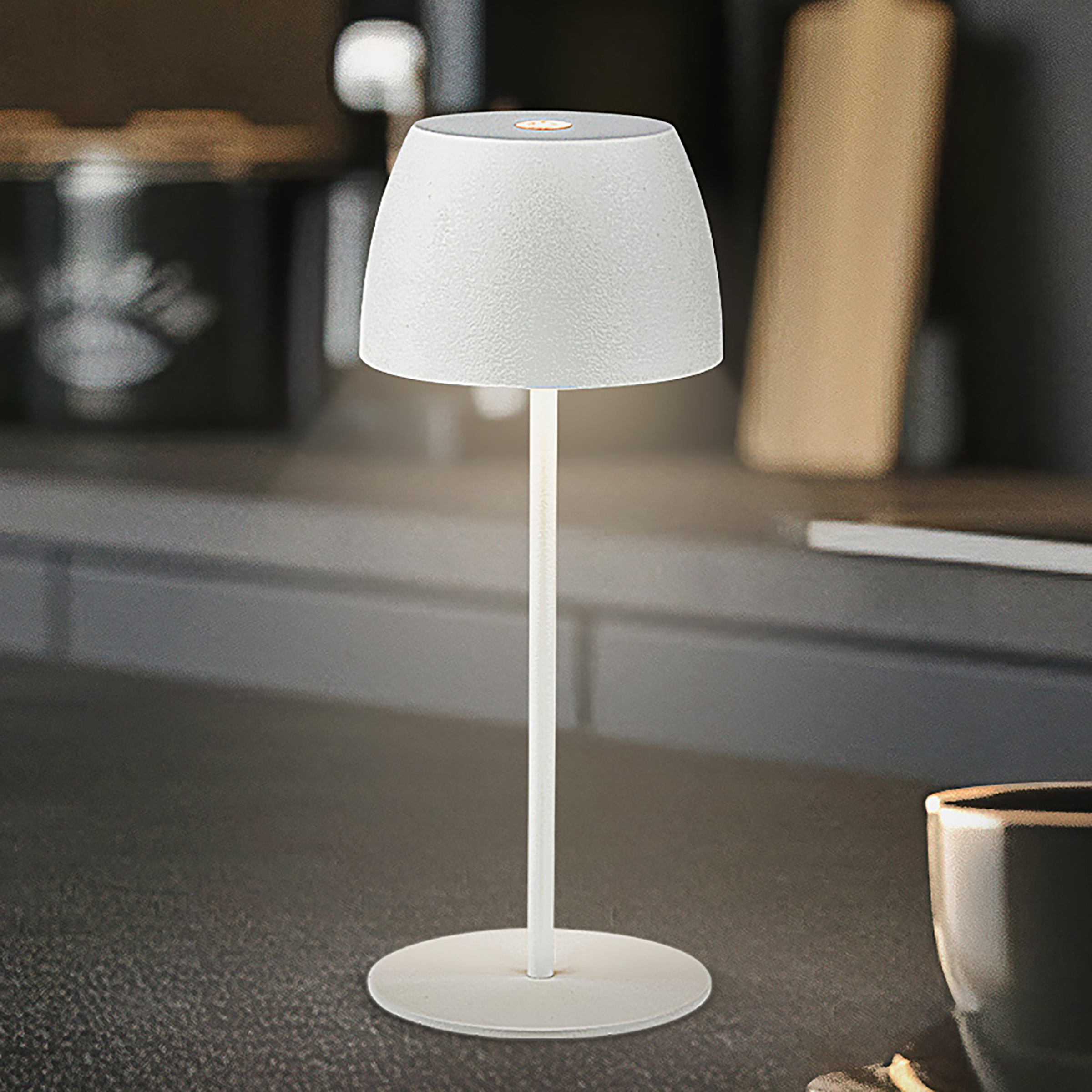 LED Battery Table Lamp Serina Mini Type A White