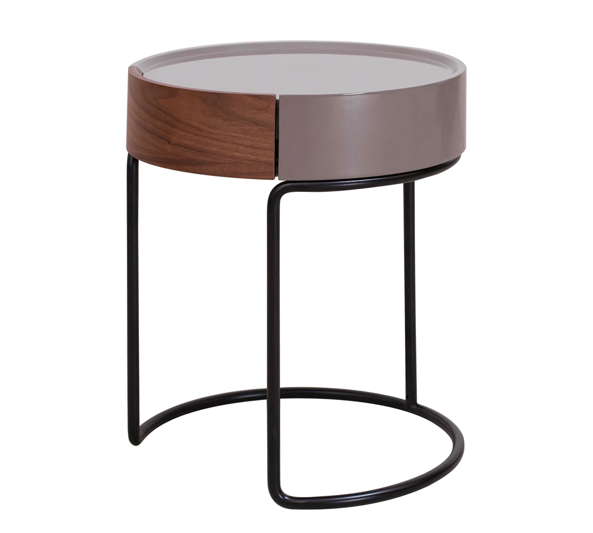 Side table Don Wood material / Metal Brown / Black