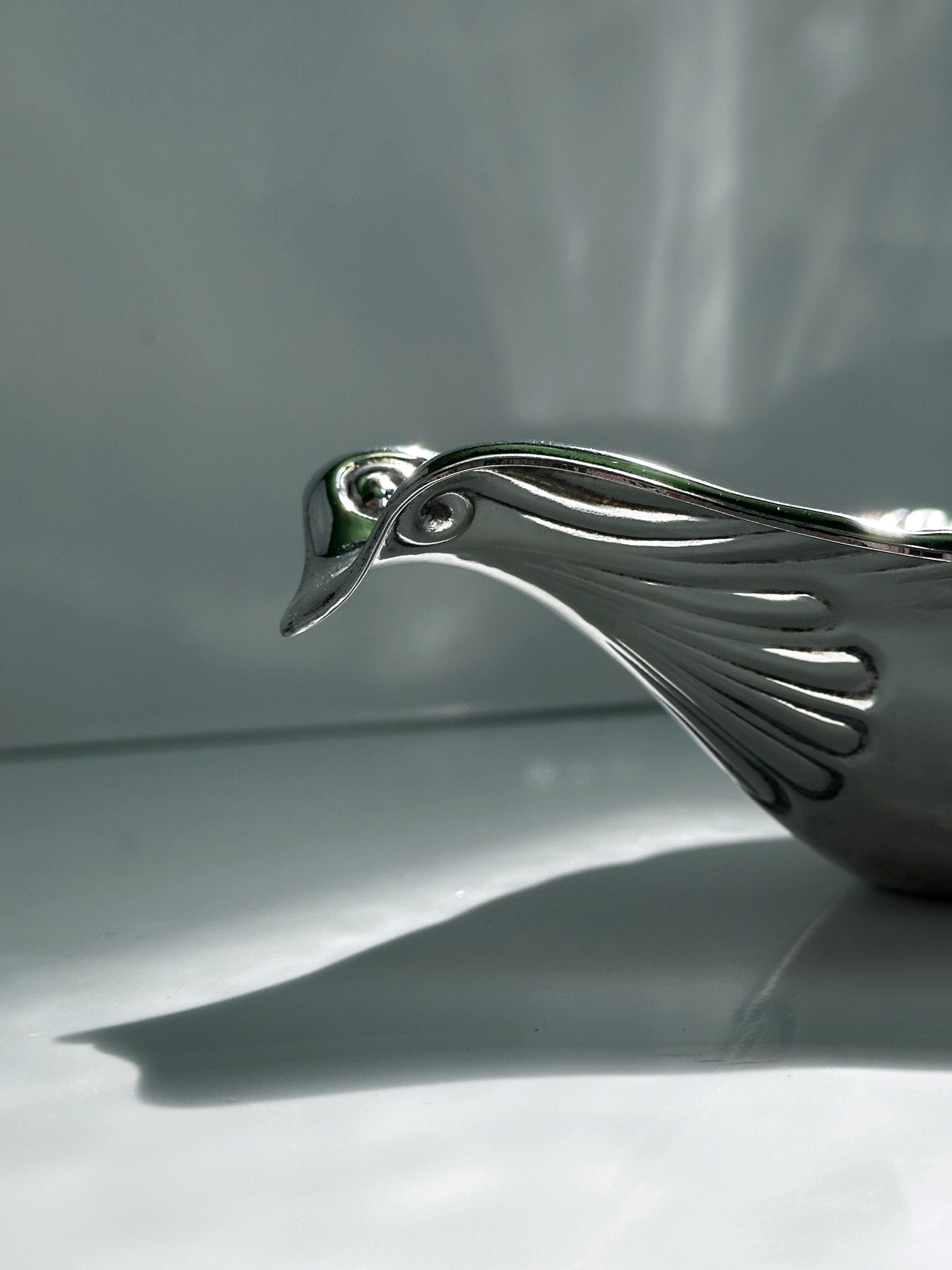 Vintage Schale Metall Silber 1970er Jahre