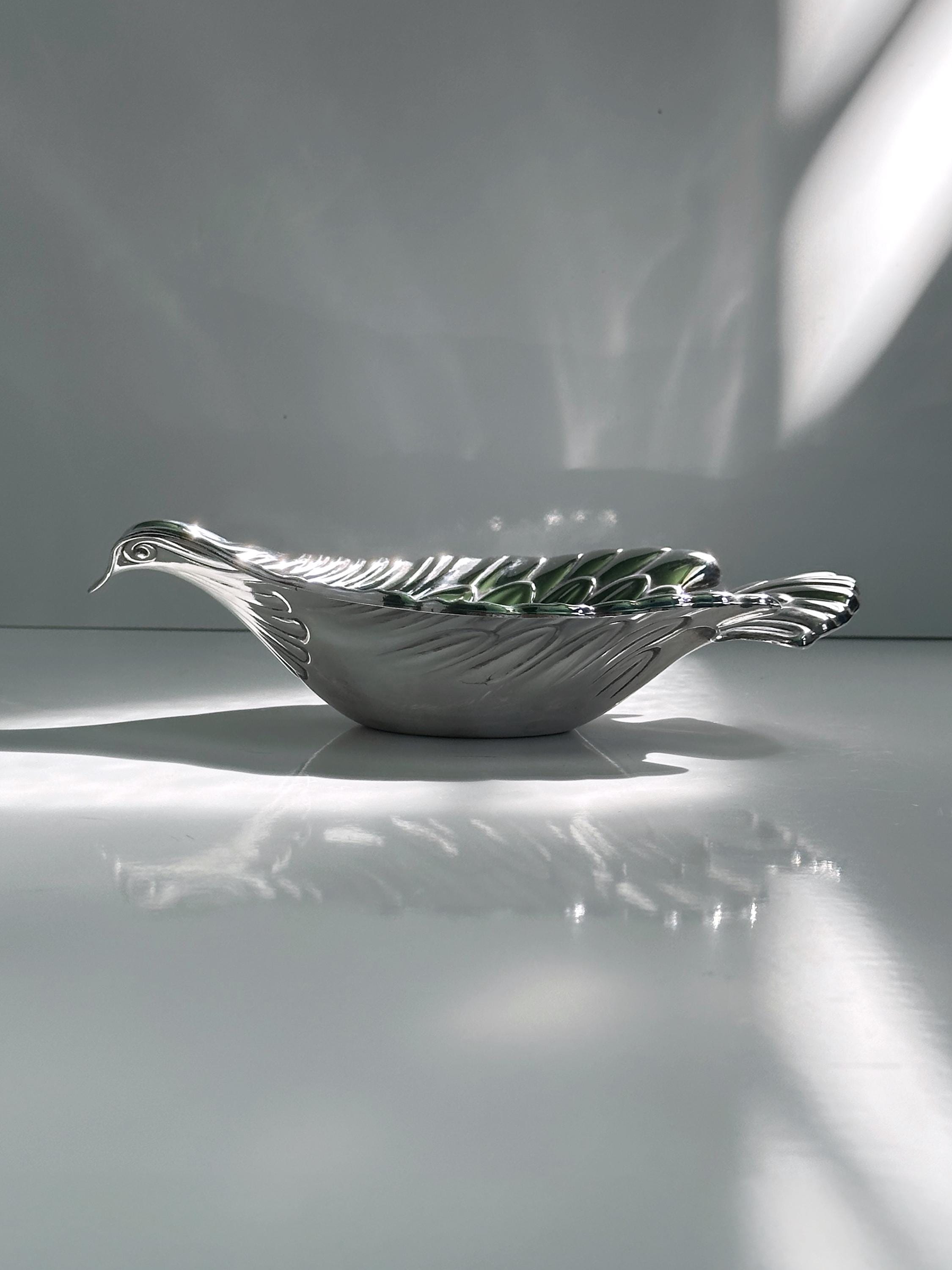 Vintage bowl metal silver 1970s